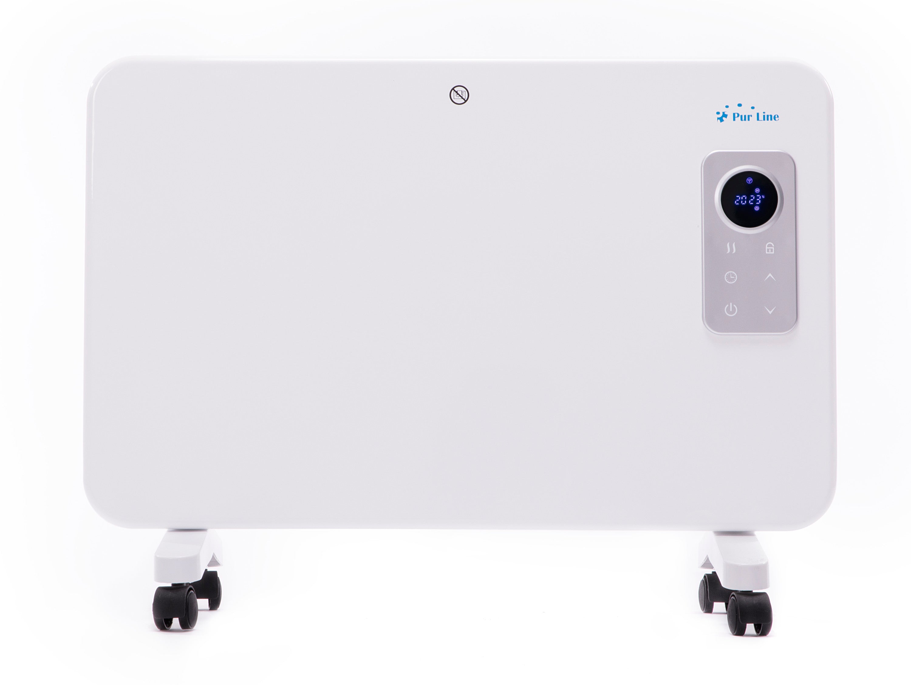 Radiatore elettrico digitale in alluminio con controllo WiFi, da parete o pavimento, con display LCD, 1000 W