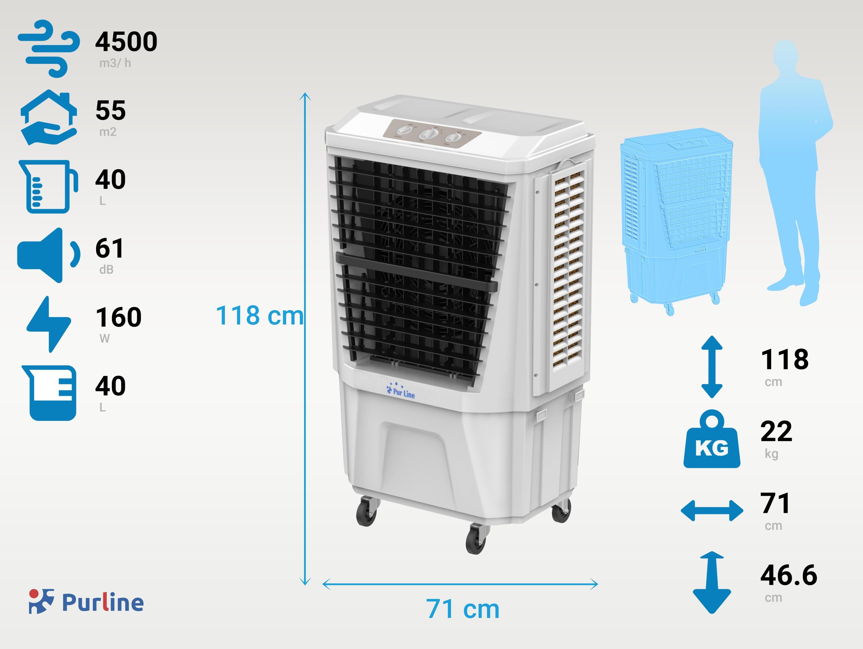 Raffrescatore evaporativo grande flusso