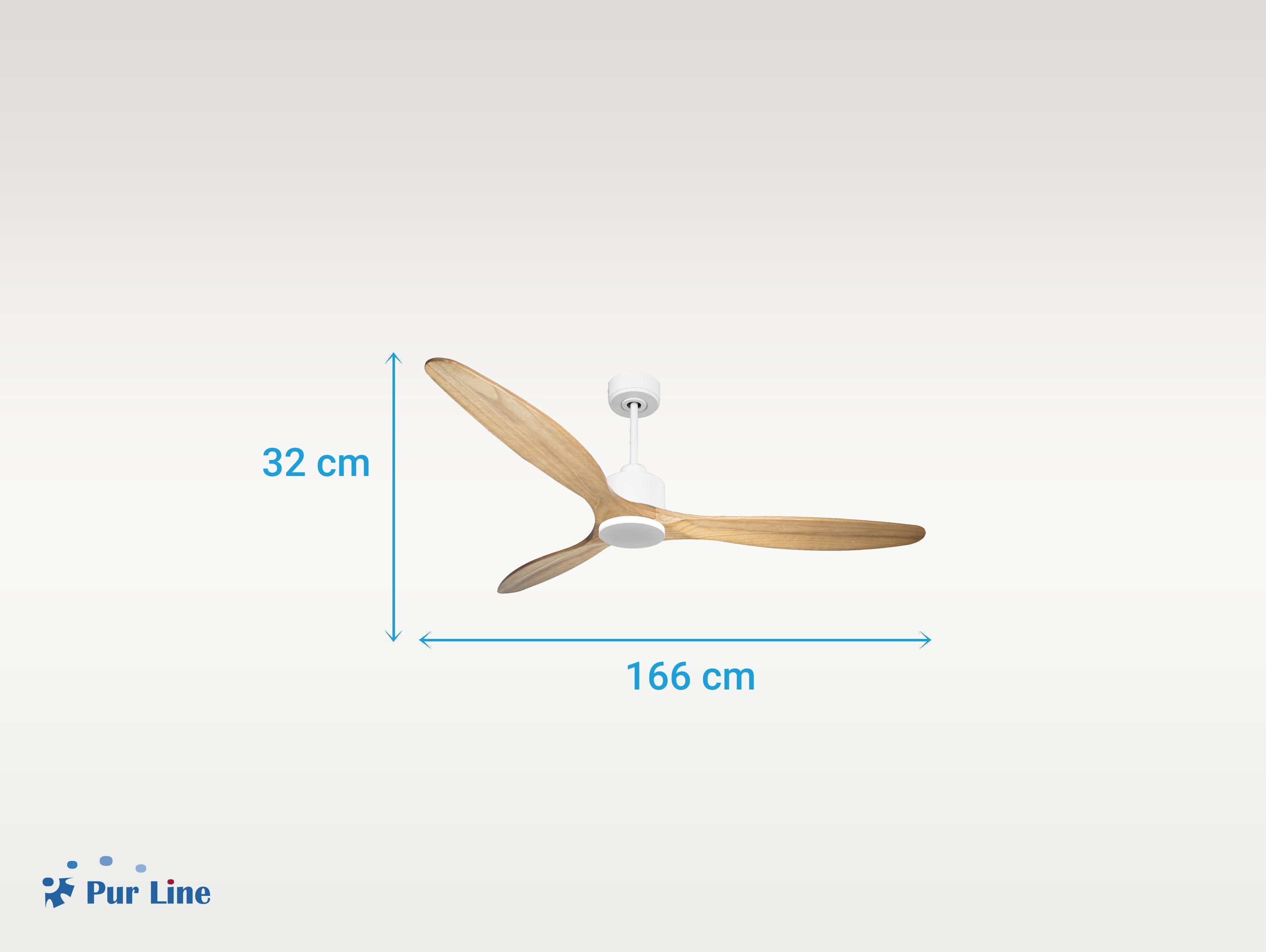 Ventilatore da soffitto Reversibile Termostato Wifi Motore CC Tetti inclinati Telecomando Hypersilence Memoria