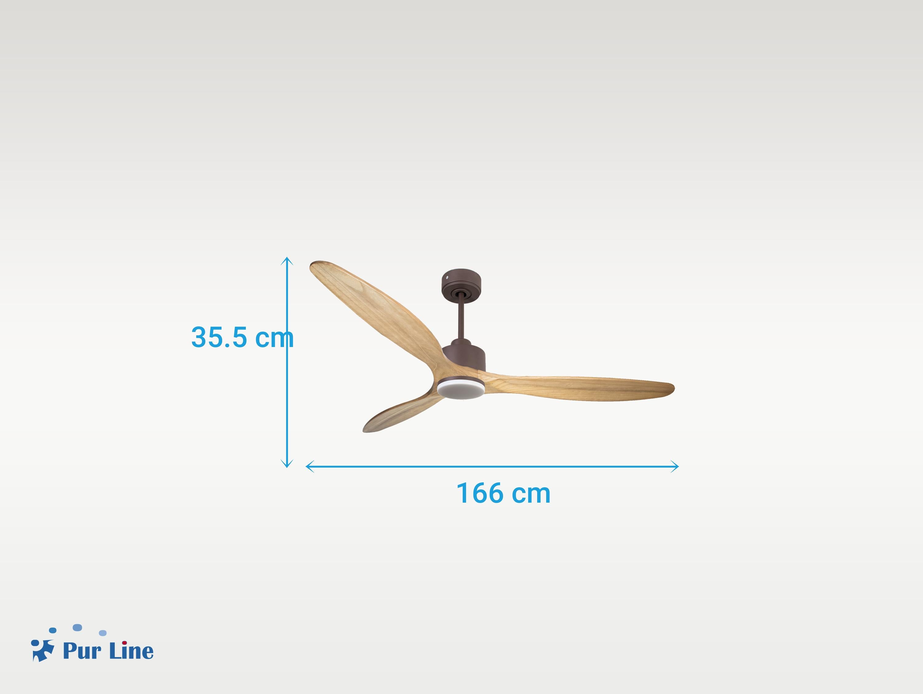 Ventilatore da soffitto Reversibile Termostato Dimmabile Wifi Motore CC Tetti inclinati Telecomando Luce a tre toni Hypersilence Memoria
