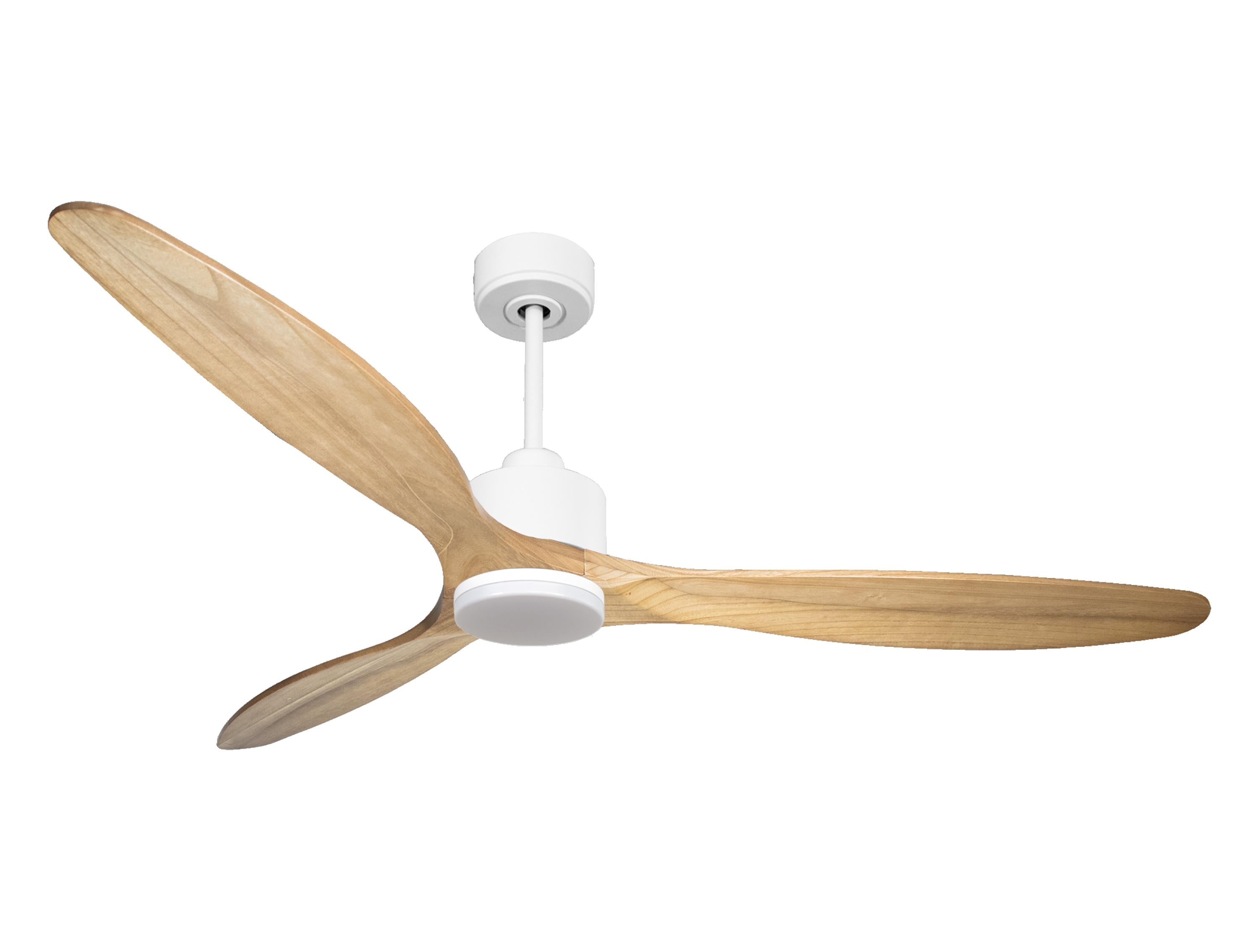 Ventilatore da soffitto Reversibile Termostato Dimmabile Wifi Motore CC Tetti inclinati Telecomando Luce a tre toni Hypersilence Memoria