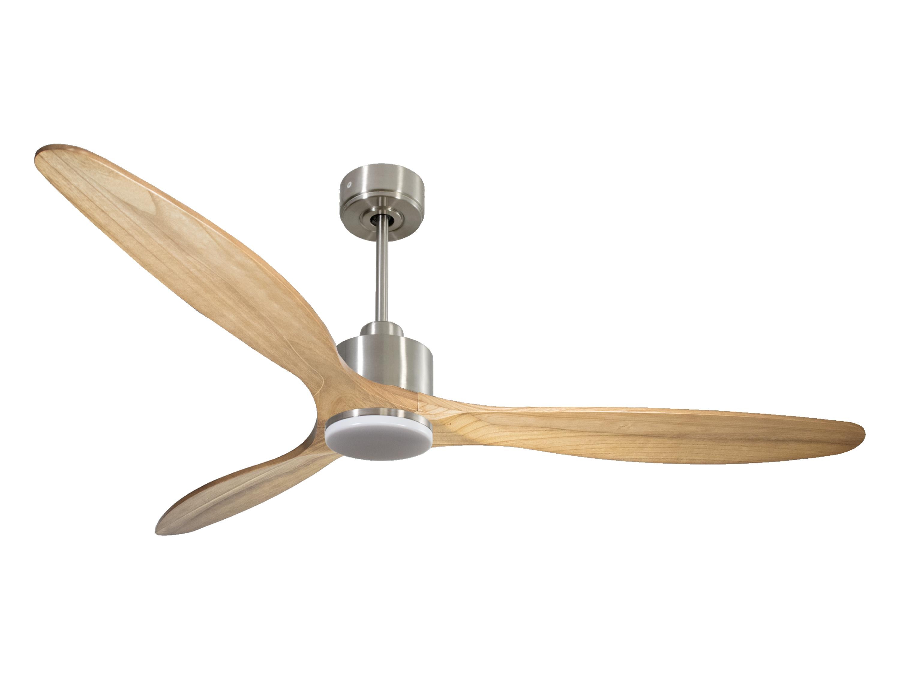 Ventilatore da soffitto Reversibile Termostato Dimmabile Wifi Motore CC Tetti inclinati Telecomando Luce a tre toni Hypersilence Memoria
