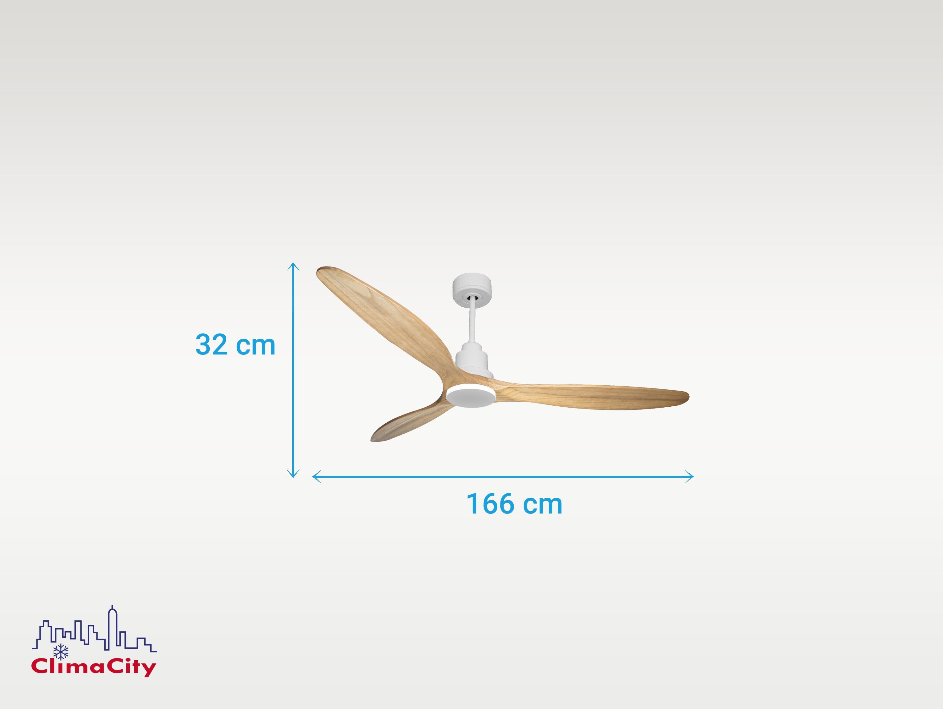 Ventilatore da soffitto Reversibile Termostato Wifi Motore CC Tetti inclinati Telecomando Hypersilence Memoria