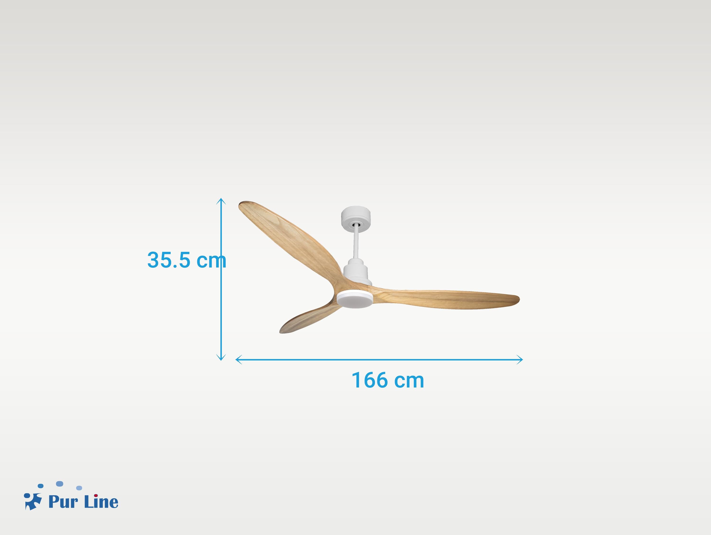 Ventilatore da soffitto Reversibile Termostato Dimmabile Wifi Motore CC Tetti inclinati Telecomando Luce a tre toni Hypersilence Memoria Shopify Vendible (AUTOMATICO)