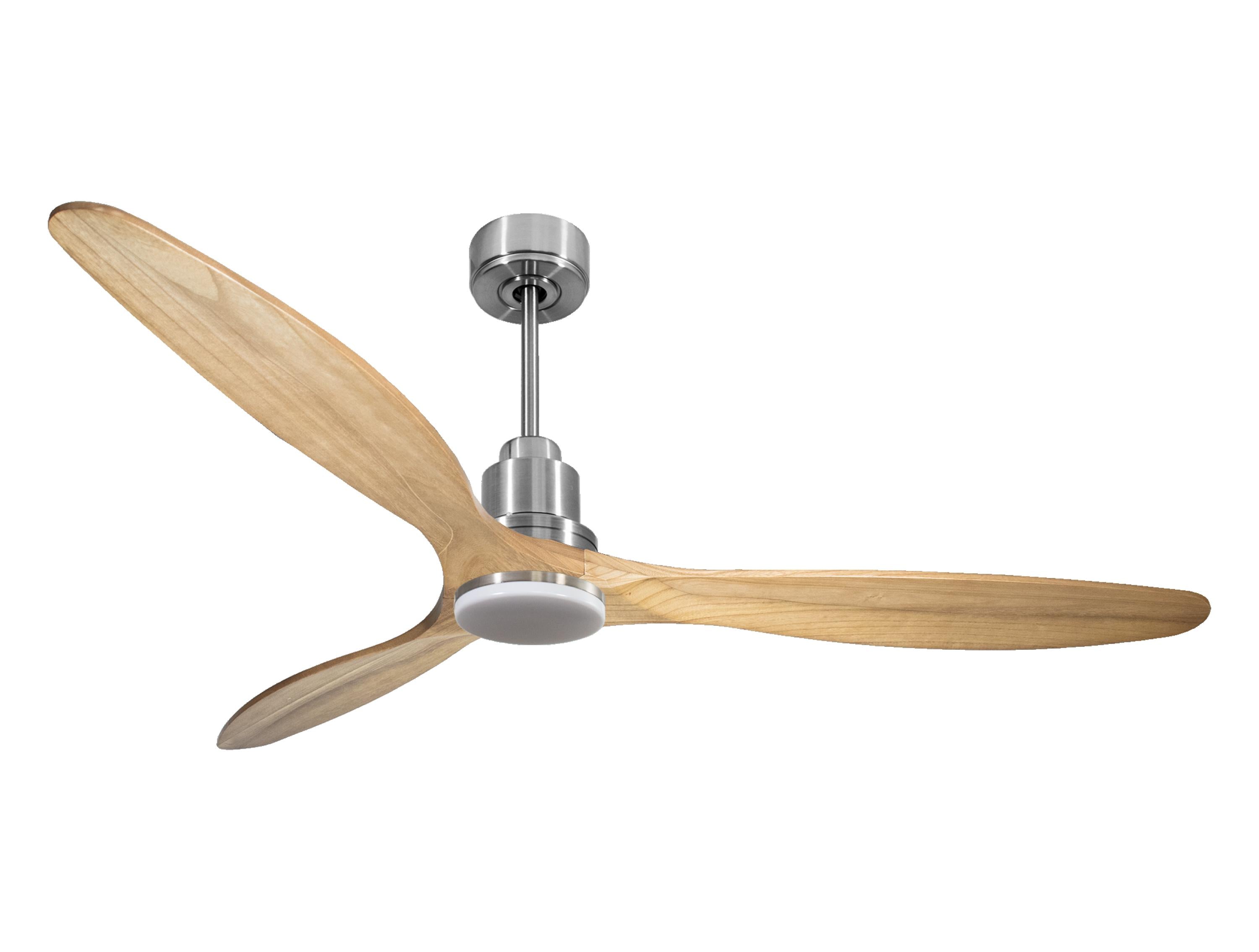 Ventilatore da soffitto Reversibile Termostato Dimmabile Wifi Motore CC Tetti inclinati Telecomando Luce a tre toni Hypersilence Memoria Shopify Vendible (AUTOMATICO)