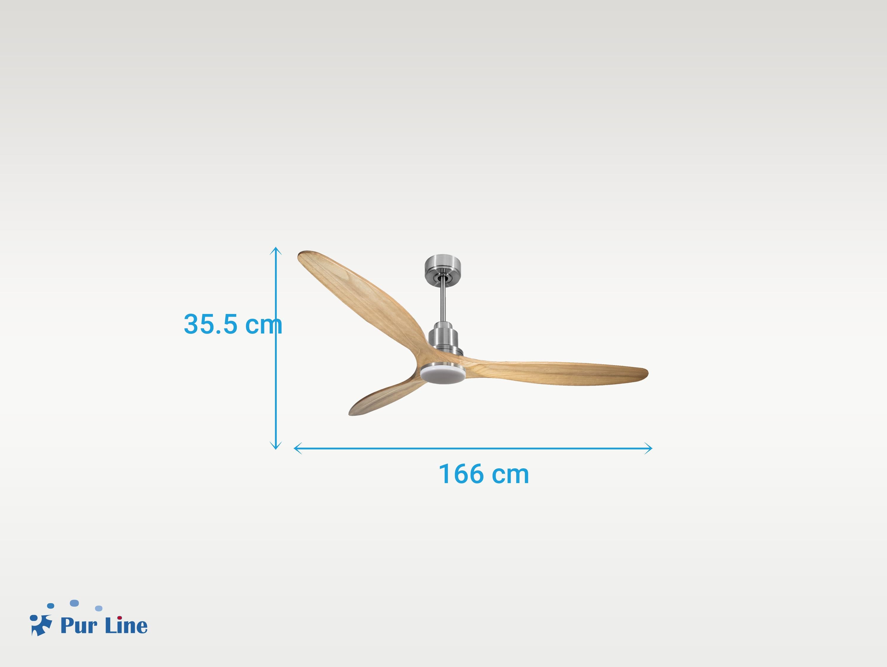 Ventilatore da soffitto Reversibile Termostato Dimmabile Wifi Motore CC Tetti inclinati Telecomando Luce a tre toni Hypersilence Memoria Shopify Vendible (AUTOMATICO)