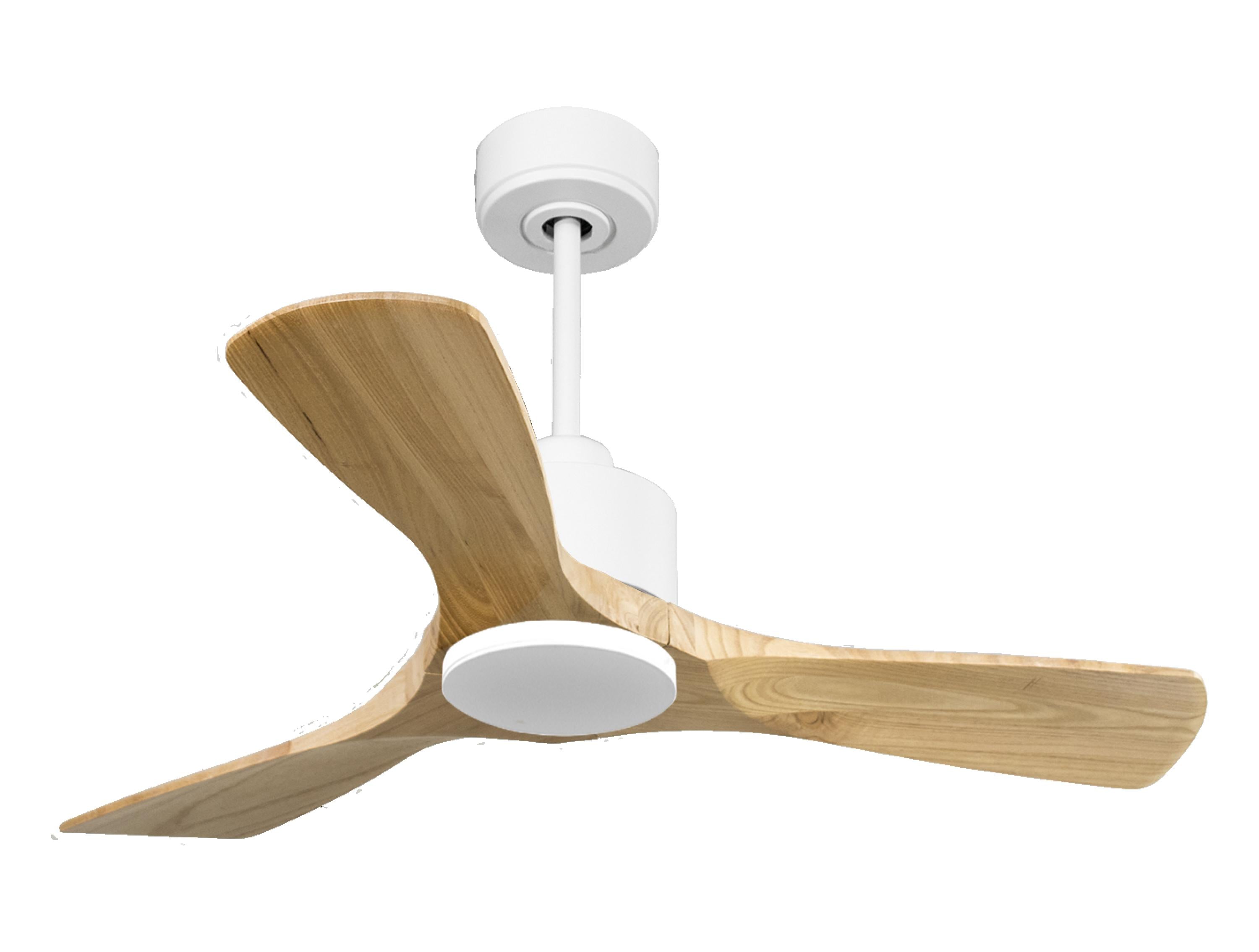 Ventilatore da soffitto Reversibile Termostato Wifi Motore CC Tetti inclinati Telecomando Hypersilence Memoria