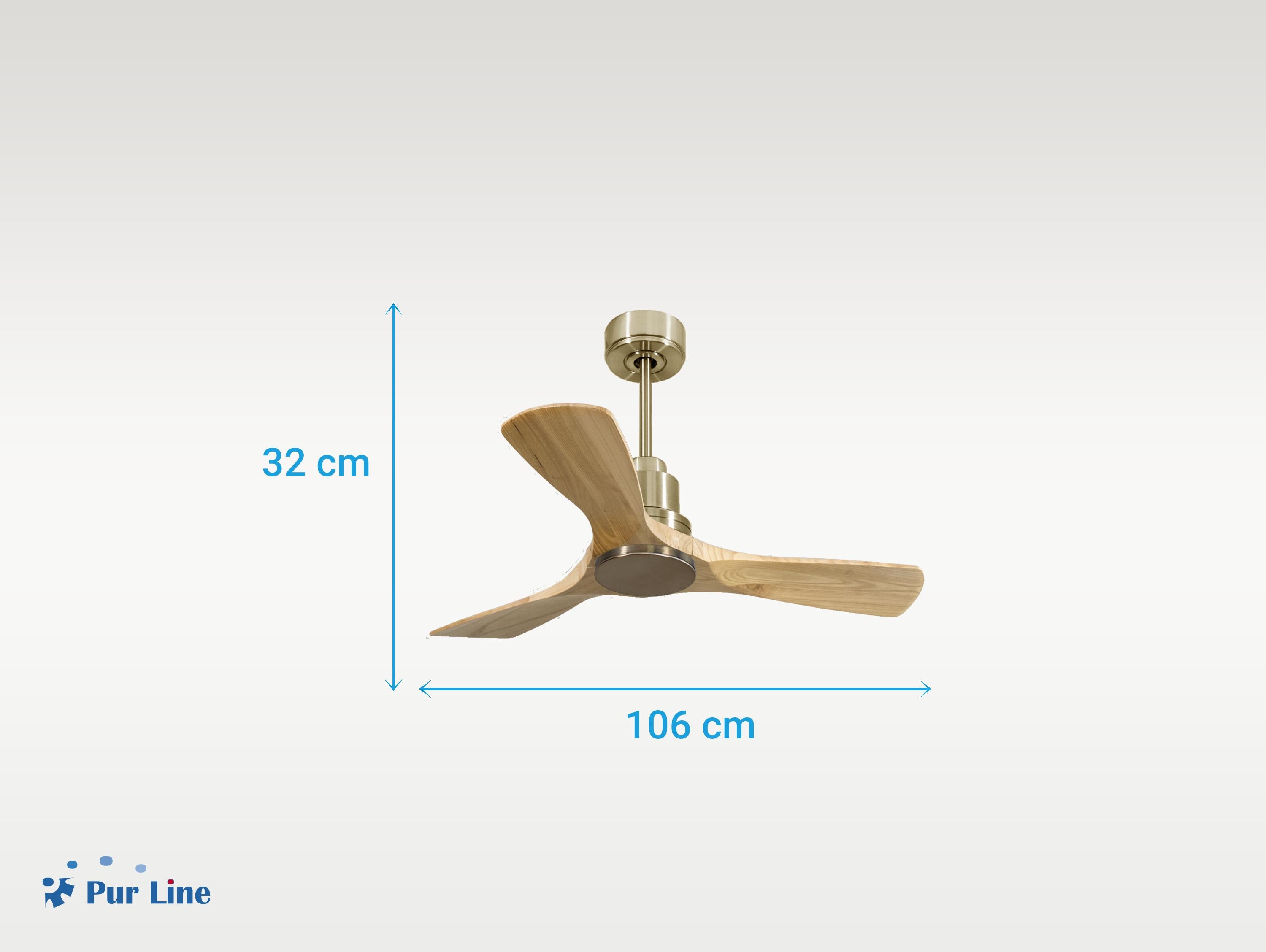 Ventilatore da soffitto Reversibile Termostato Wifi Motore CC Tetti inclinati Telecomando Hypersilence Memoria
