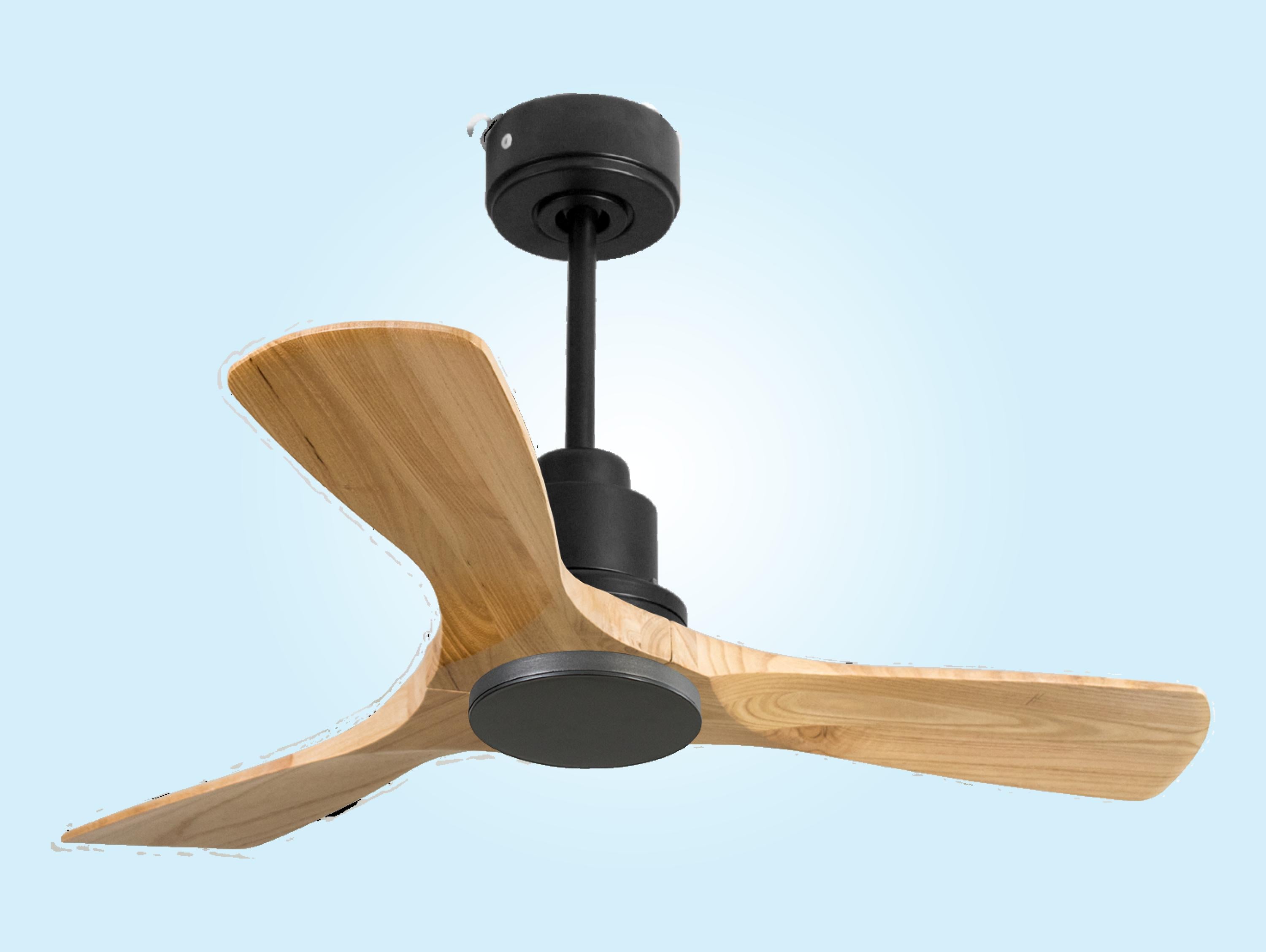 Ventilatore da soffitto Reversibile Termostato Wifi Motore CC Tetti inclinati Telecomando Hypersilence Memoria