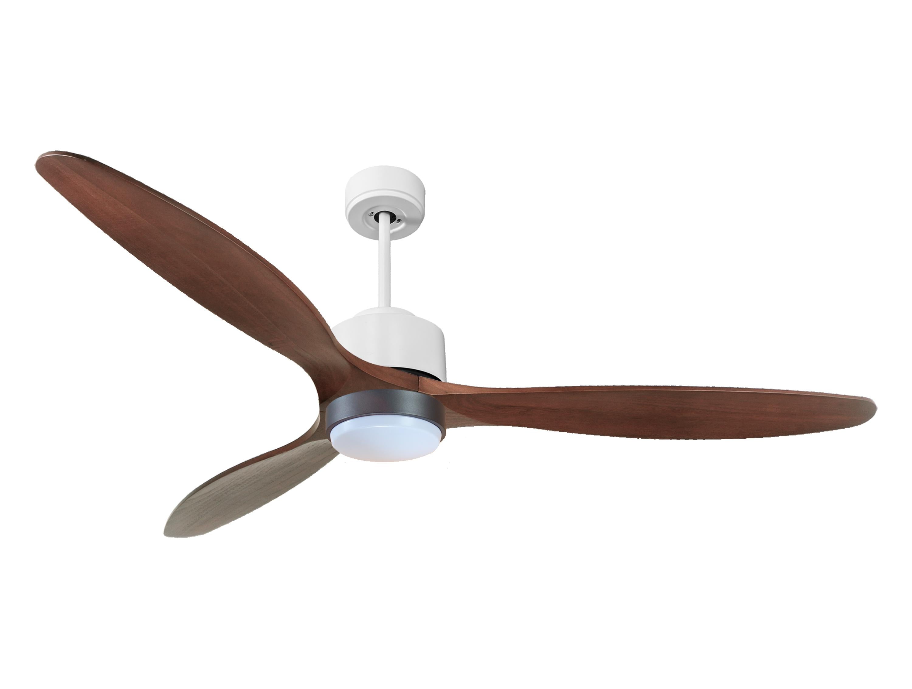 Ventilatore da soffitto Wifi Motore CC Telecomando Luce a tre toni Hypersilence Memoria