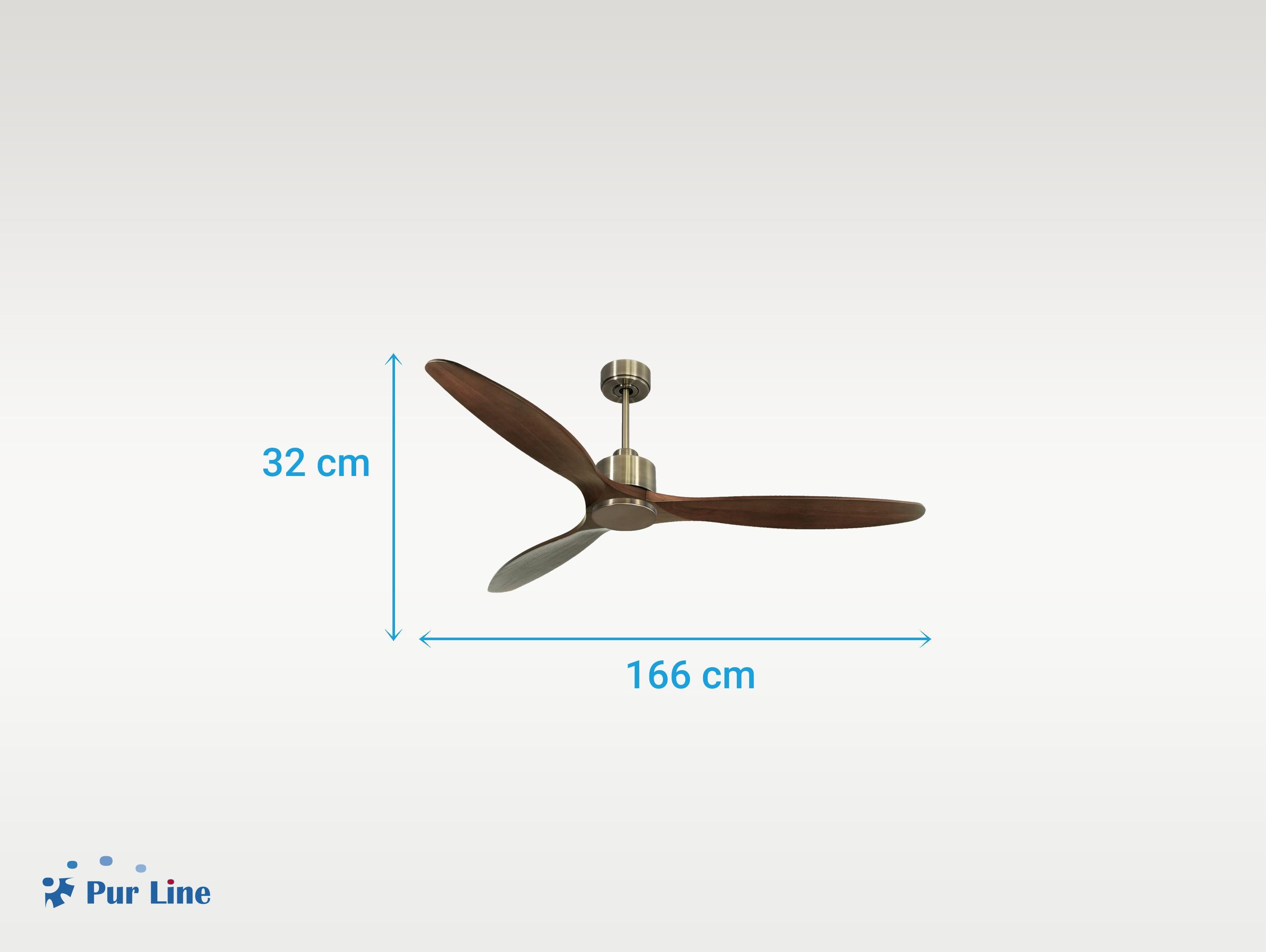 Ventilatore da soffitto Reversibile Termostato Wifi Motore CC Tetti inclinati Telecomando Hypersilence Memoria