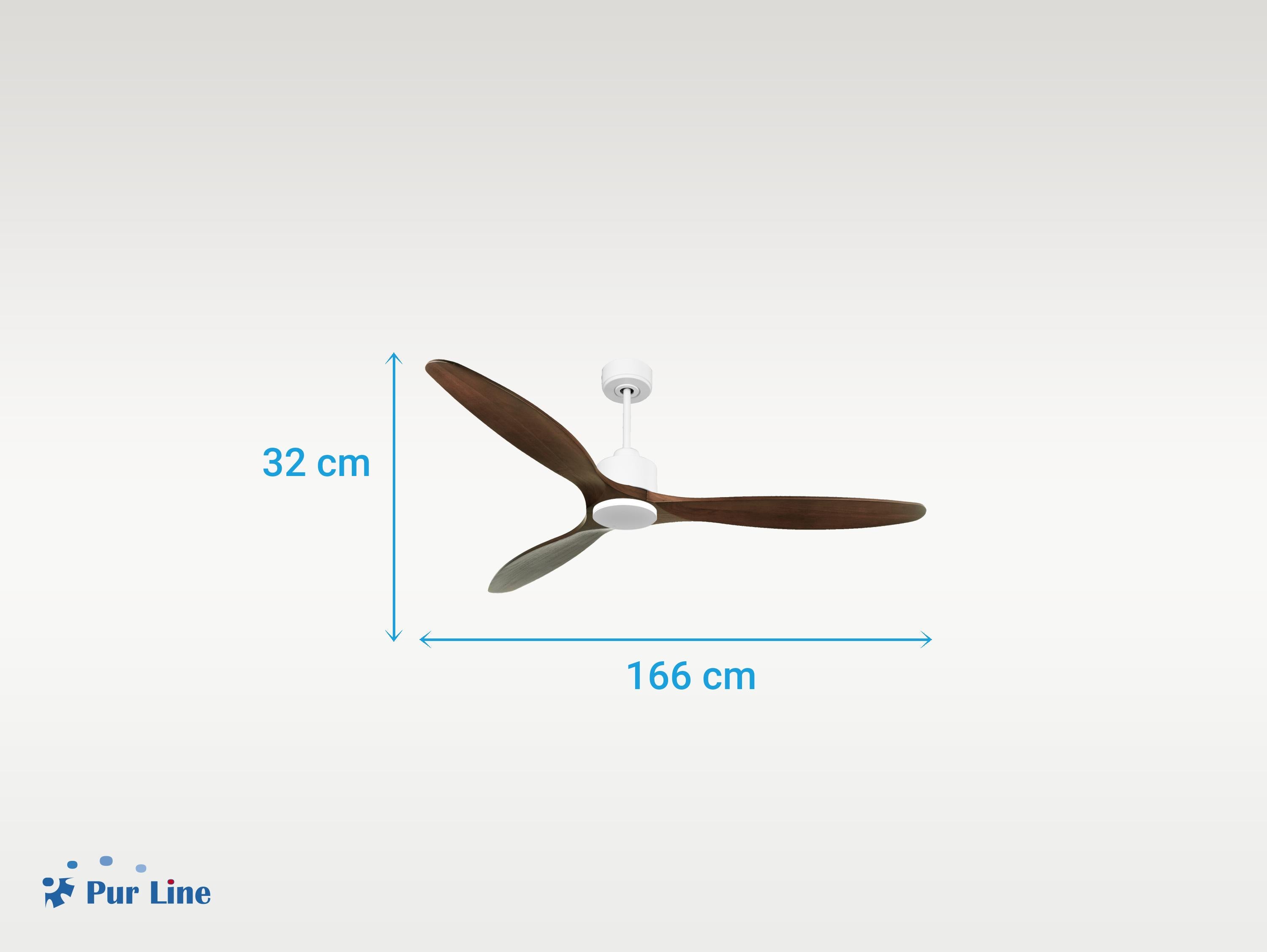 Ventilatore da soffitto Reversibile Termostato Wifi Motore CC Tetti inclinati Telecomando Hypersilence Memoria