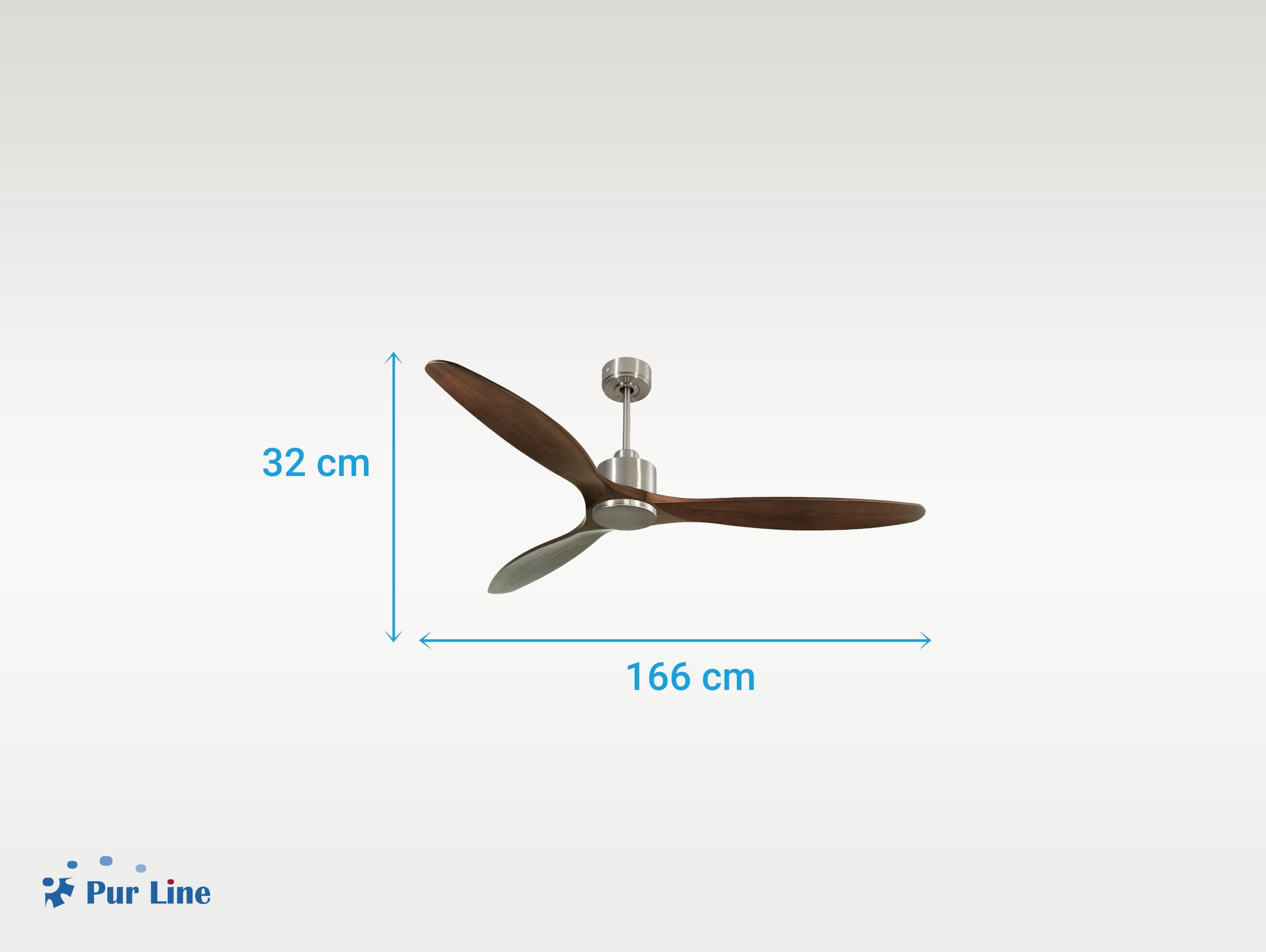 Ventilatore da soffitto Reversibile Termostato Wifi Motore CC Tetti inclinati Telecomando Hypersilence Memoria