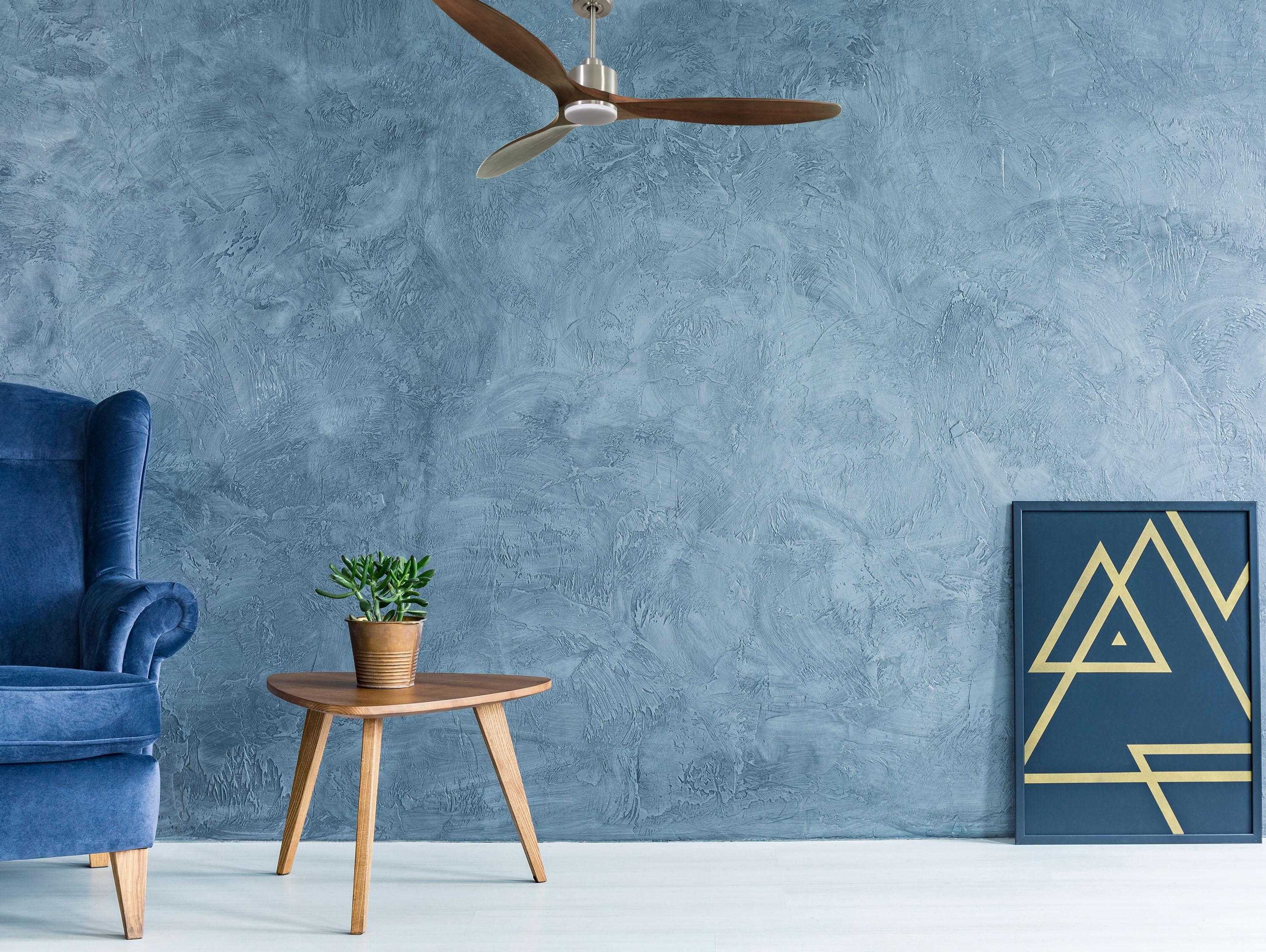 Ventilatore da soffitto Reversibile Termostato Dimmabile Wifi Motore CC Tetti inclinati Telecomando Luce a tre toni Hypersilence Memoria