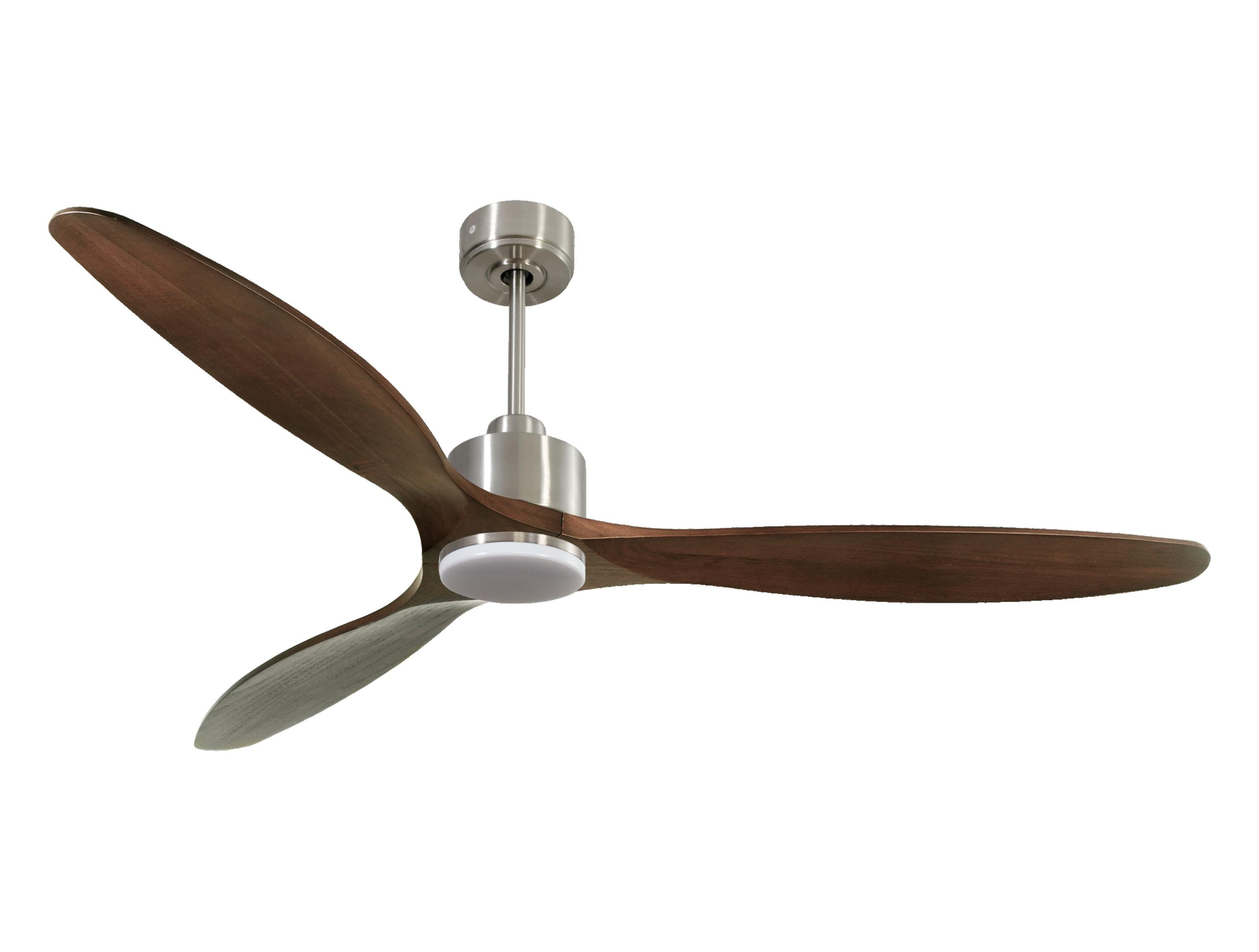 Ventilatore da soffitto Reversibile Termostato Dimmabile Wifi Motore CC Tetti inclinati Telecomando Luce a tre toni Hypersilence Memoria
