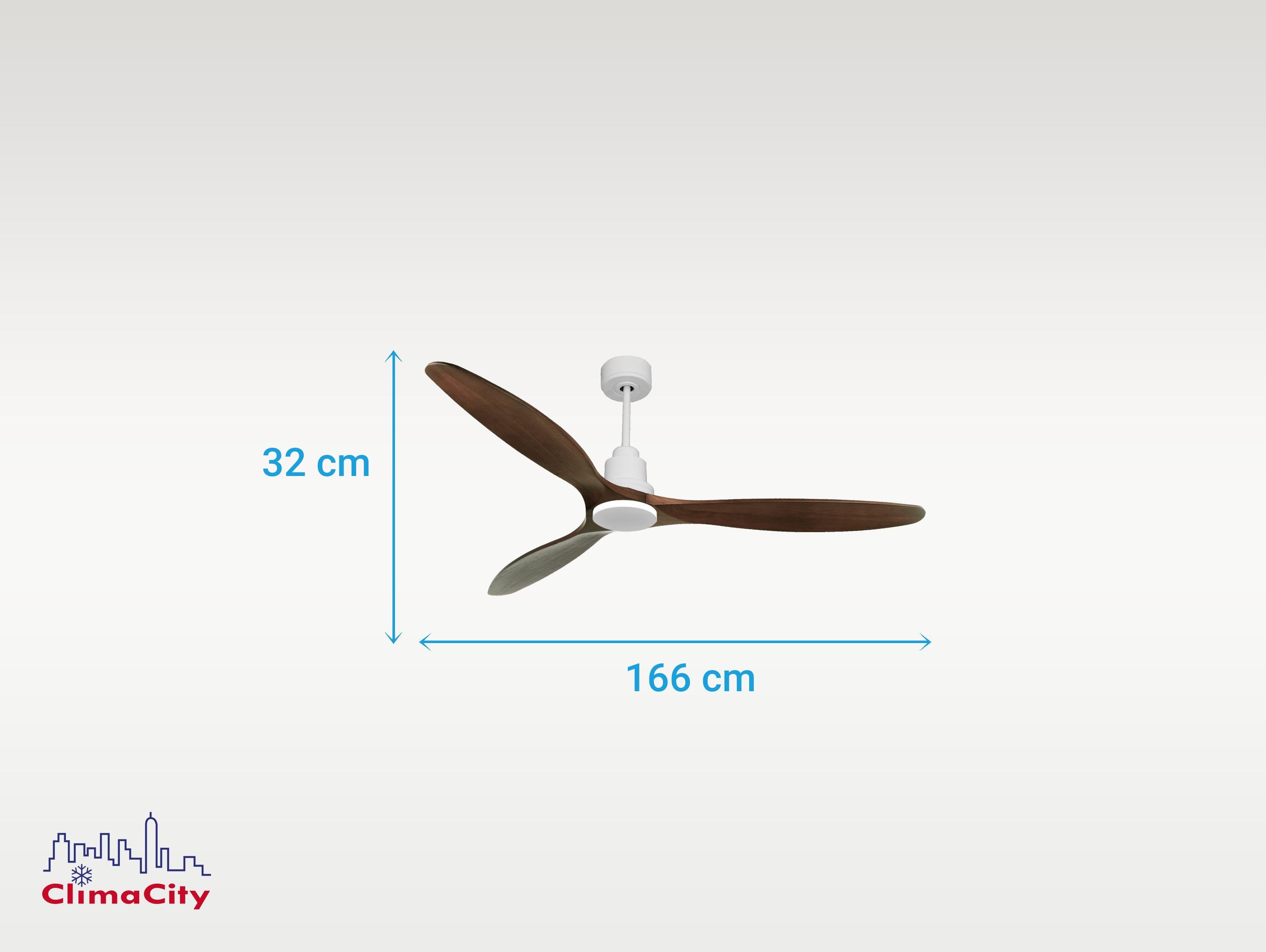 Ventilatore da soffitto Reversibile Termostato Wifi Motore CC Tetti inclinati Telecomando Hypersilence Memoria