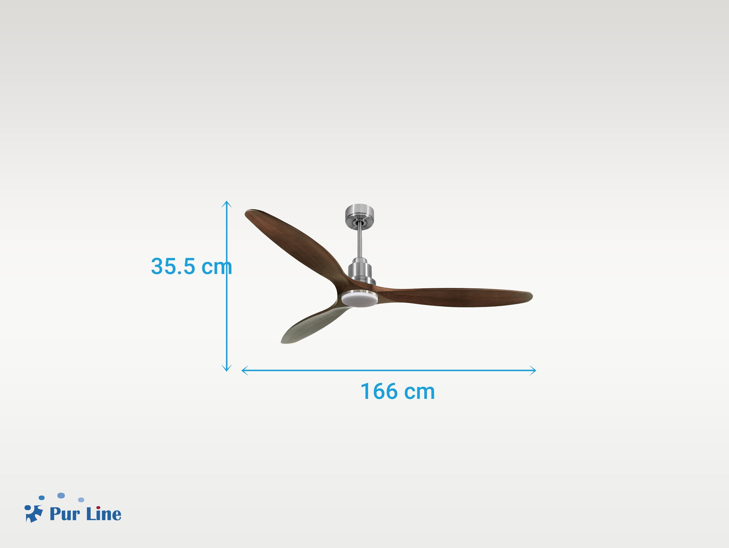Ventilatore da soffitto Reversibile Termostato Dimmabile Wifi Motore CC Tetti inclinati Telecomando Luce a tre toni Hypersilence Memoria Shopify Vendible (AUTOMATICO)