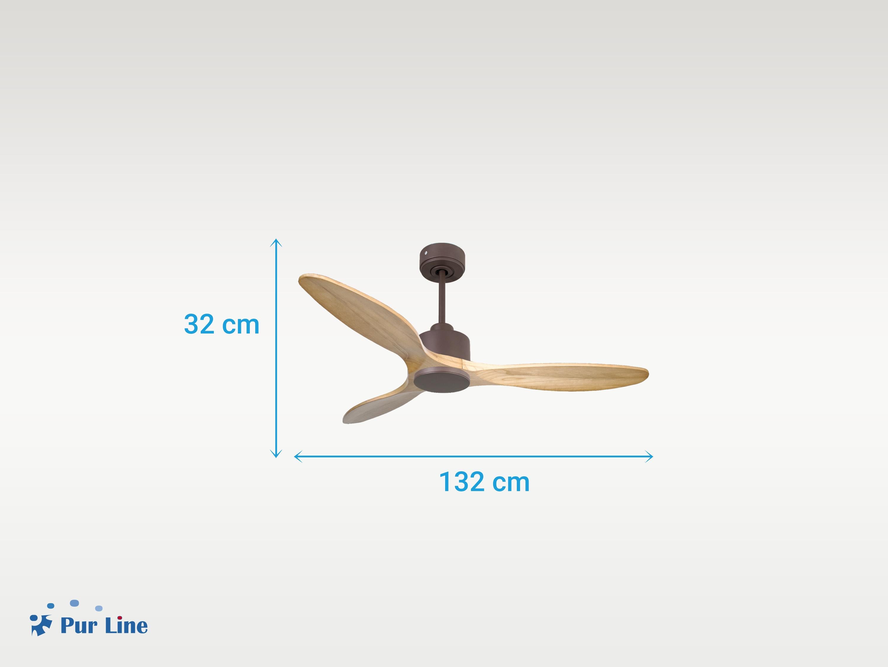 Ventilatore da soffitto Reversibile Termostato Wifi Motore CC Tetti inclinati Telecomando Hypersilence Memoria