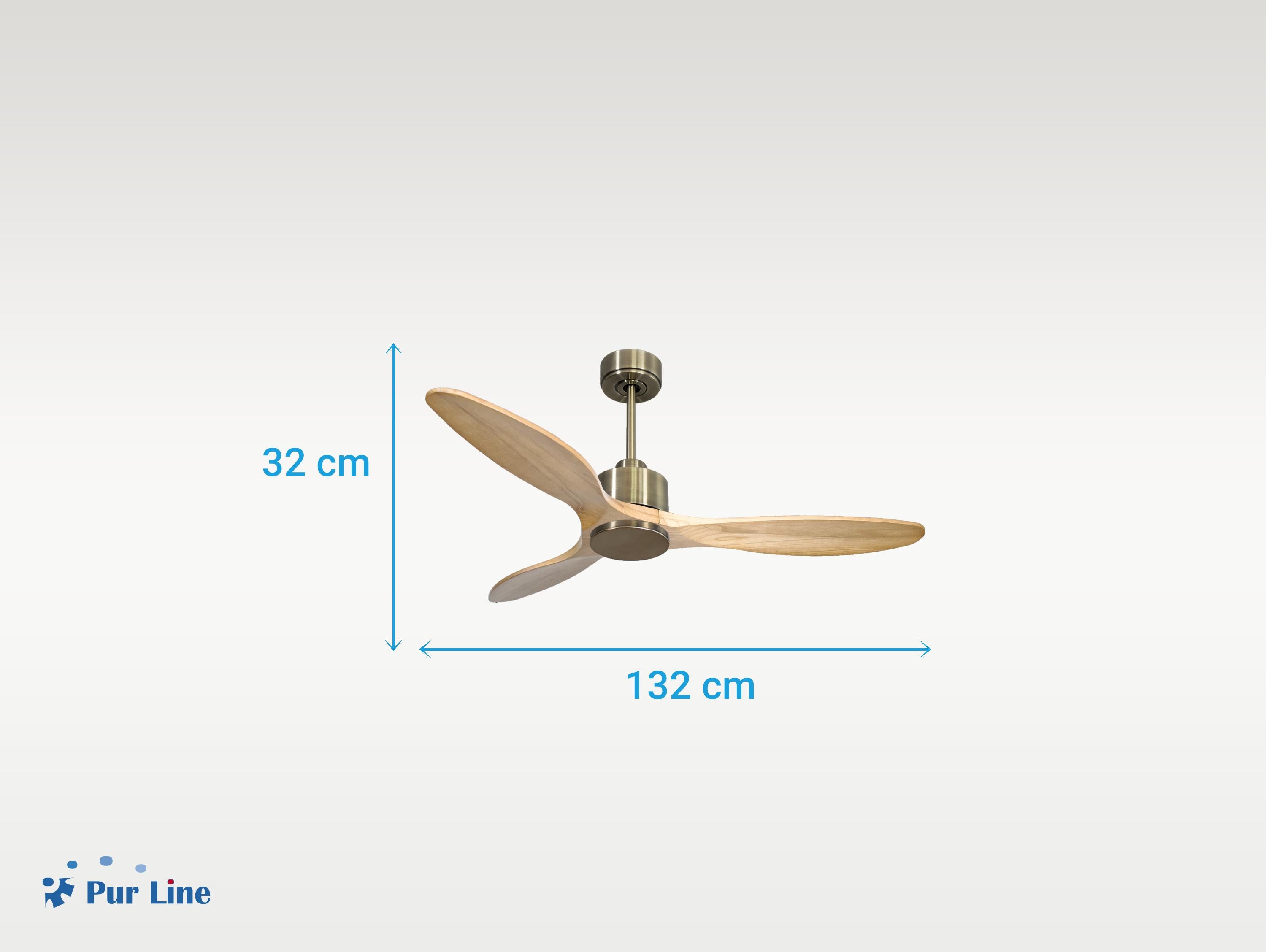 Ventilatore da soffitto Reversibile Termostato Wifi Motore CC Tetti inclinati Telecomando Hypersilence Memoria