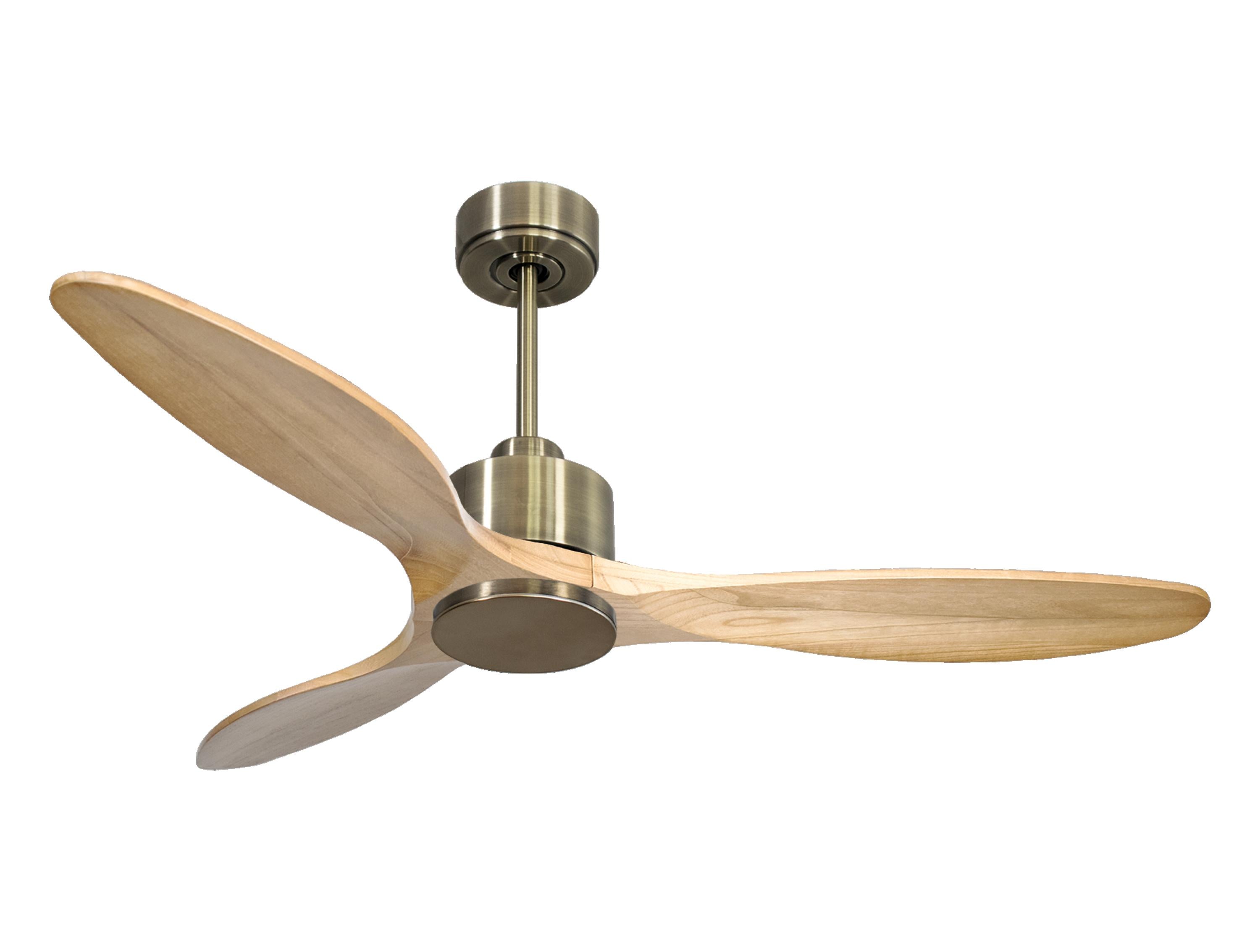 Ventilatore da soffitto Reversibile Termostato Wifi Motore CC Tetti inclinati Telecomando Hypersilence Memoria