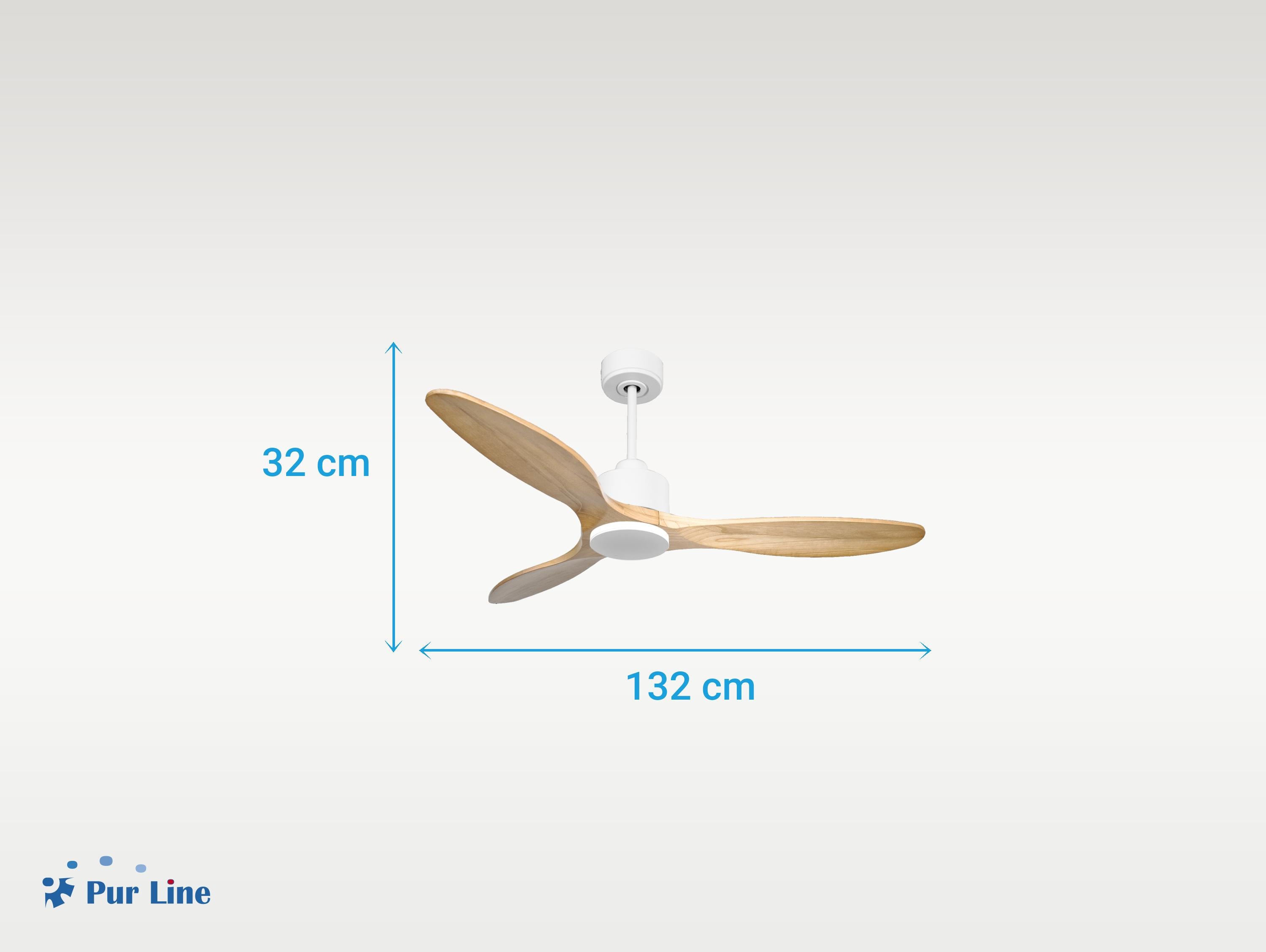 Ventilatore da soffitto Reversibile Termostato Wifi Motore CC Tetti inclinati Telecomando Hypersilence Memoria