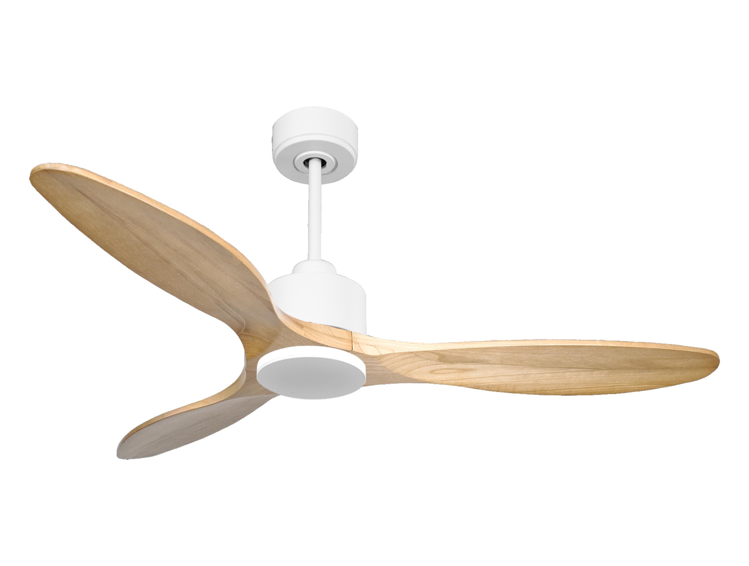 Ventilatore da soffitto Reversibile Termostato Wifi Motore CC Tetti inclinati Telecomando Hypersilence Memoria