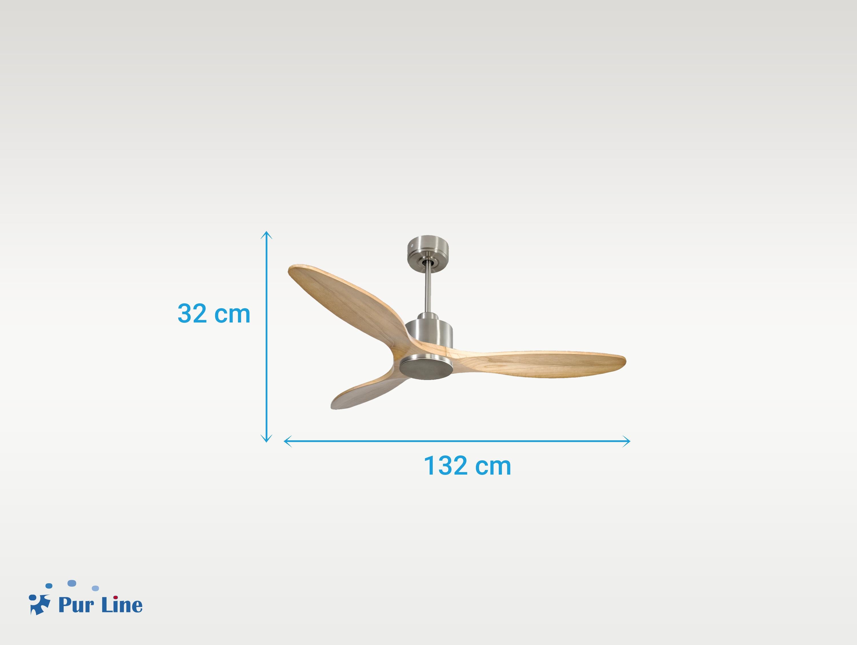 Ventilatore da soffitto Reversibile Termostato Wifi Motore CC Tetti inclinati Telecomando Hypersilence Memoria