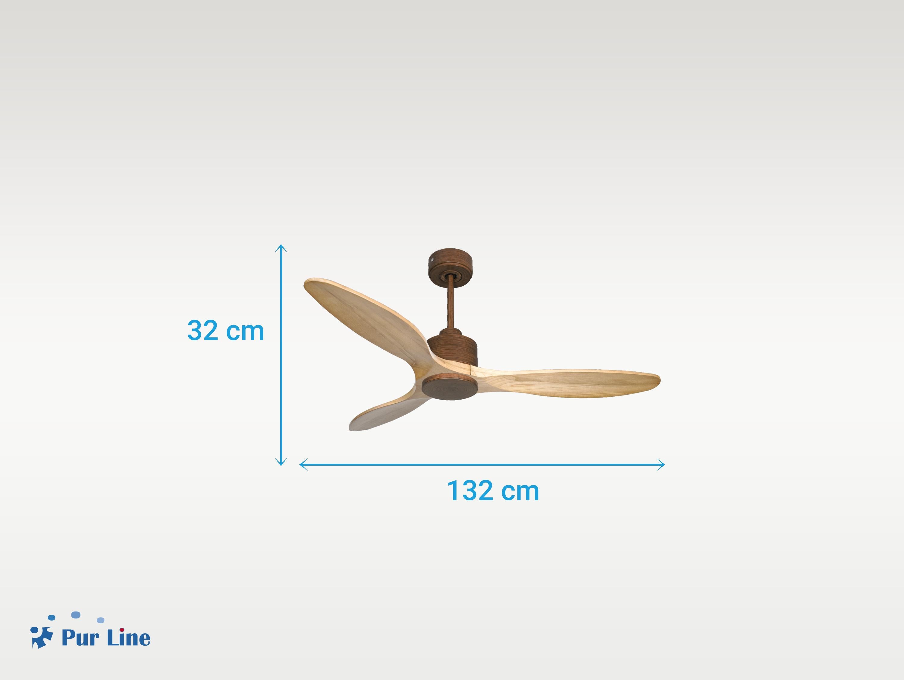 Ventilatore da soffitto Reversibile Termostato Wifi Motore CC Tetti inclinati Telecomando Hypersilence Memoria
