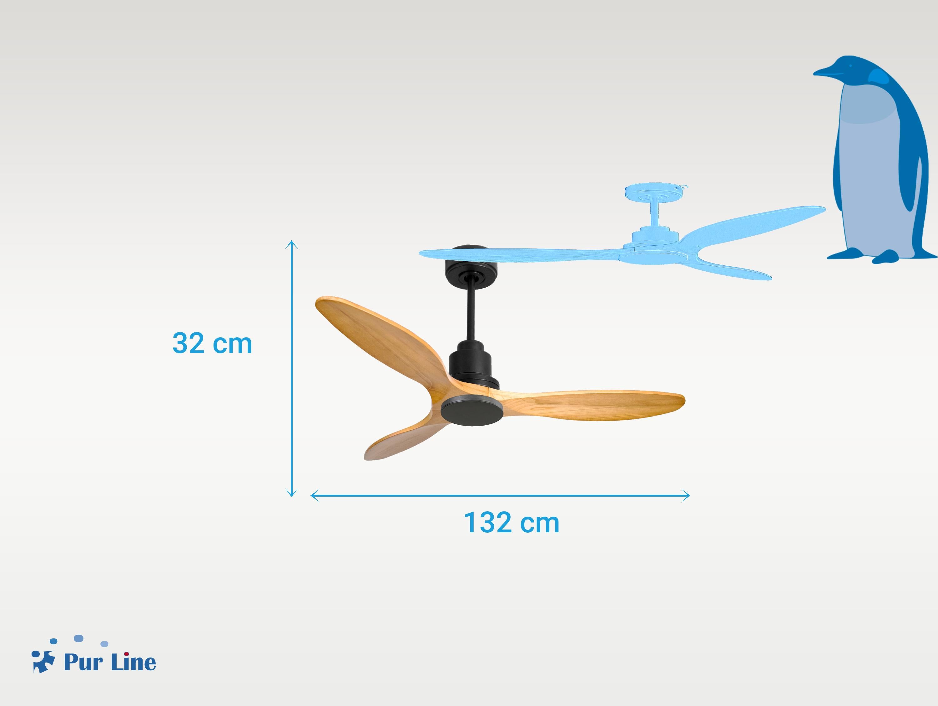 Ventilatore da soffitto Reversibile Termostato Wifi Motore CC Tetti inclinati Telecomando Hypersilence Memoria Shopify Vendible (AUTOMATICO)
