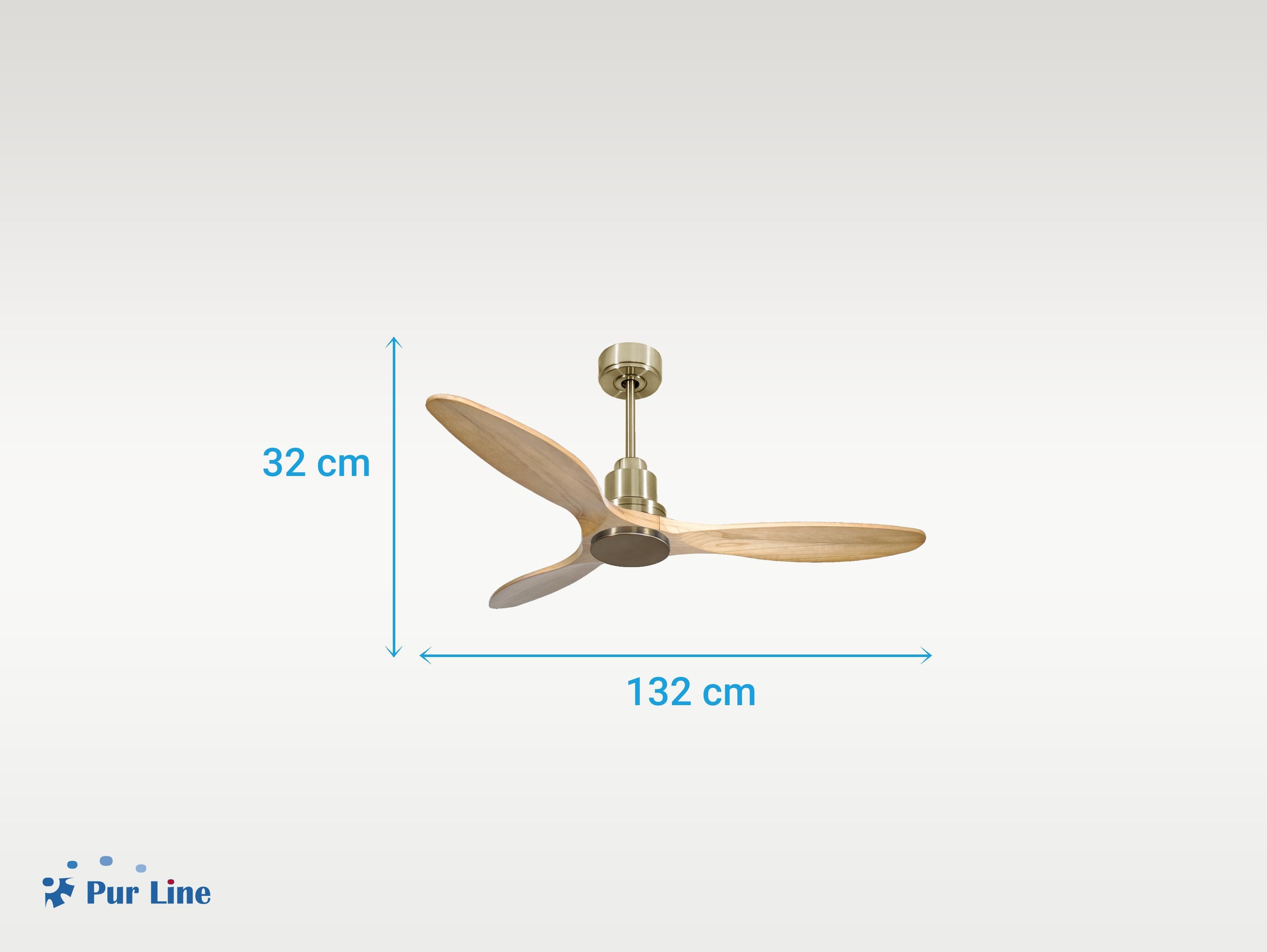 Ventilatore da soffitto Reversibile Termostato Wifi Motore CC Tetti inclinati Telecomando Hypersilence Memoria