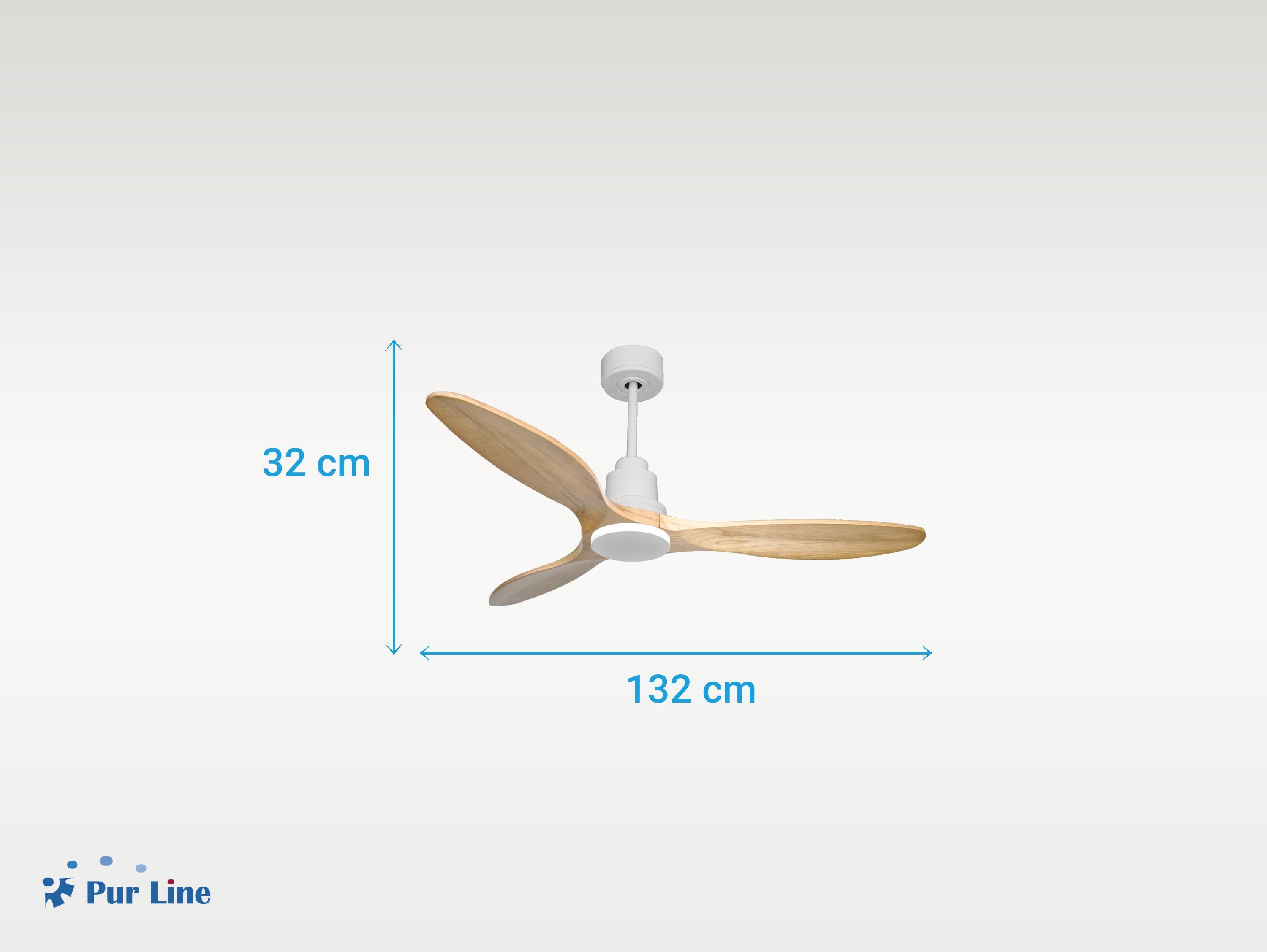 Ventilatore da soffitto Reversibile Termostato Paese vendibile Wifi Motore CC Tetti inclinati Telecomando Hypersilence Memoria