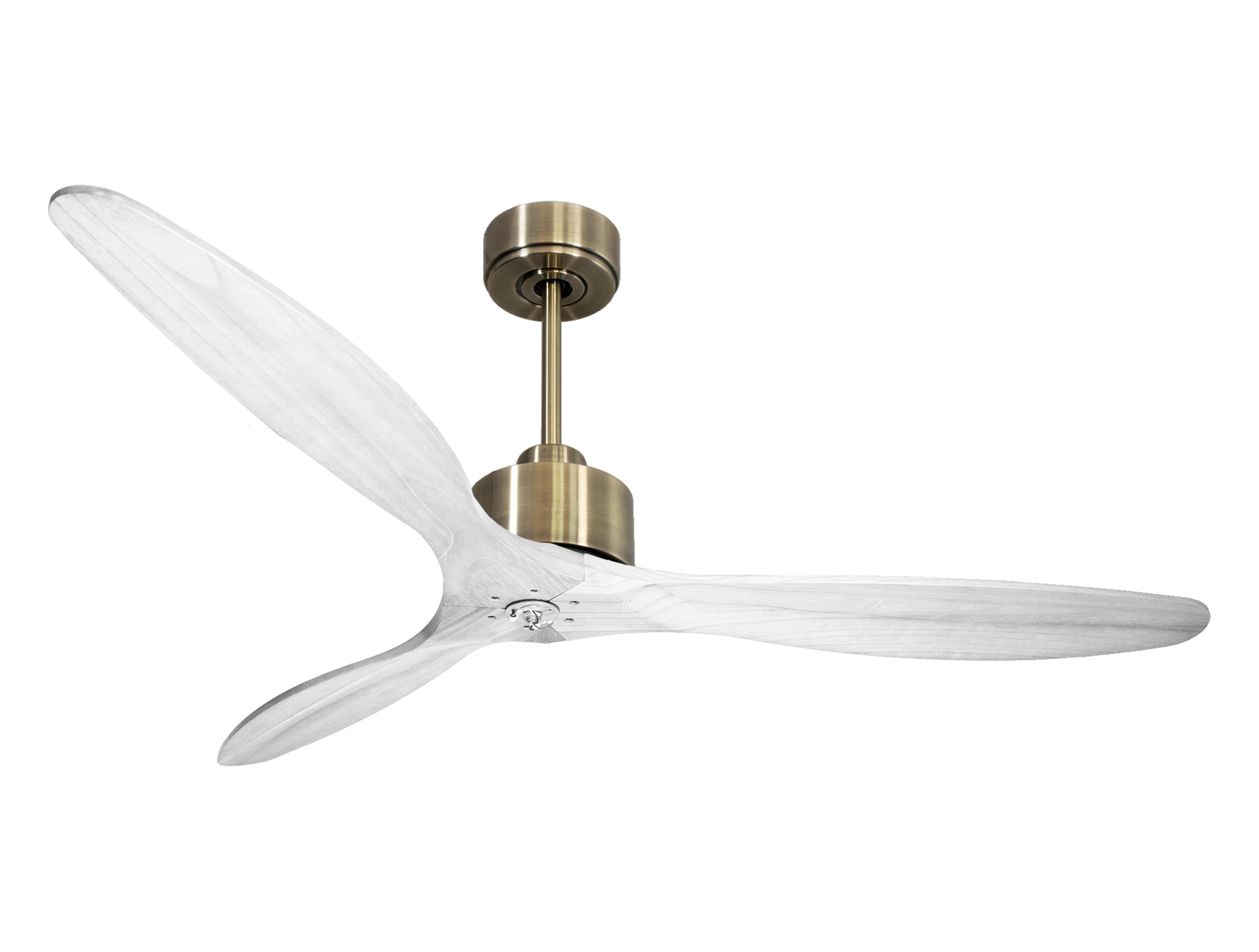 Ventilatore da soffitto Reversibile Termostato Dimmabile Wifi Motore CC Tetti inclinati Telecomando Luce a tre toni Hypersilence Memoria Shopify Vendible (AUTOMATICO)