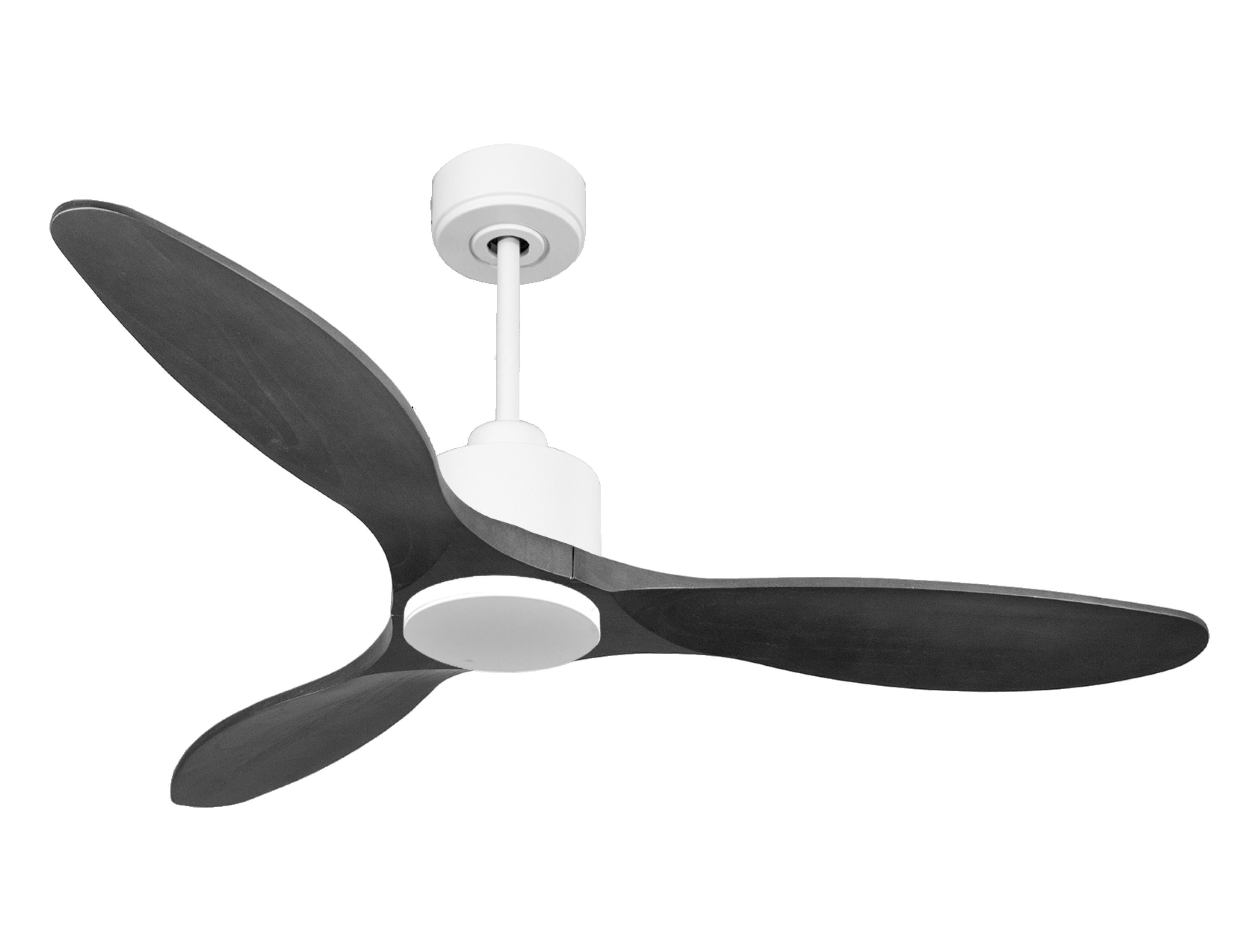 Ventilatore da soffitto Reversibile Termostato Wifi Motore CC Tetti inclinati Telecomando Hypersilence Memoria