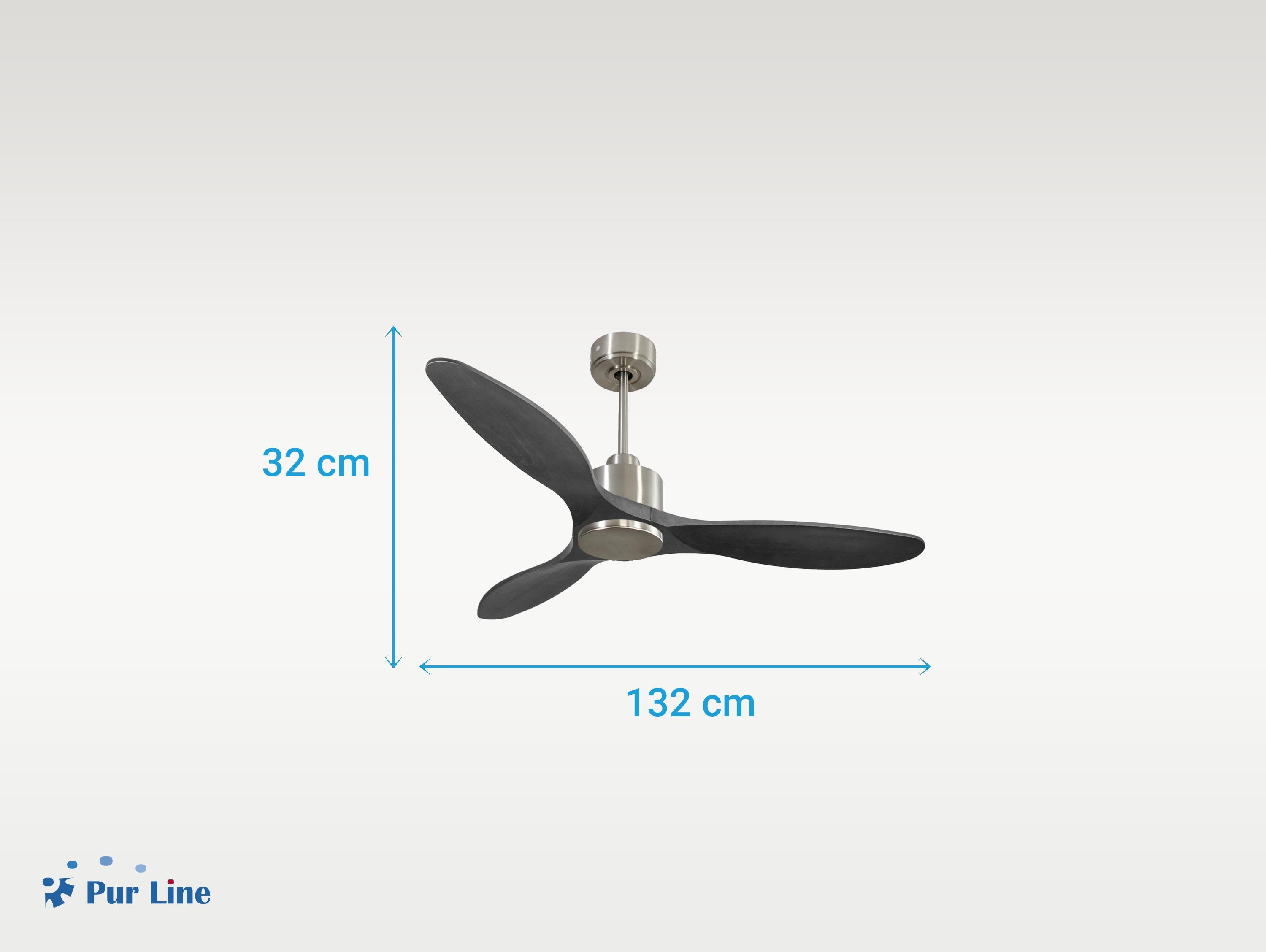 Ventilatore da soffitto Reversibile Termostato Wifi Motore CC Tetti inclinati Telecomando Hypersilence Memoria