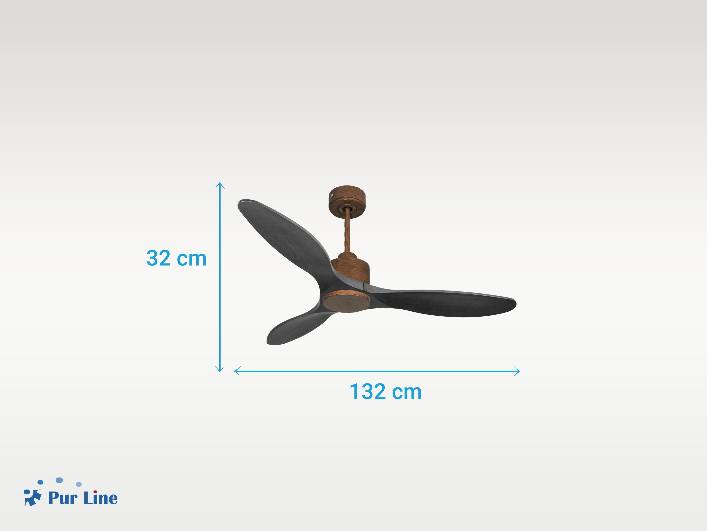 Ventilatore da soffitto Reversibile Termostato Wifi Motore CC Tetti inclinati Telecomando Hypersilence Memoria