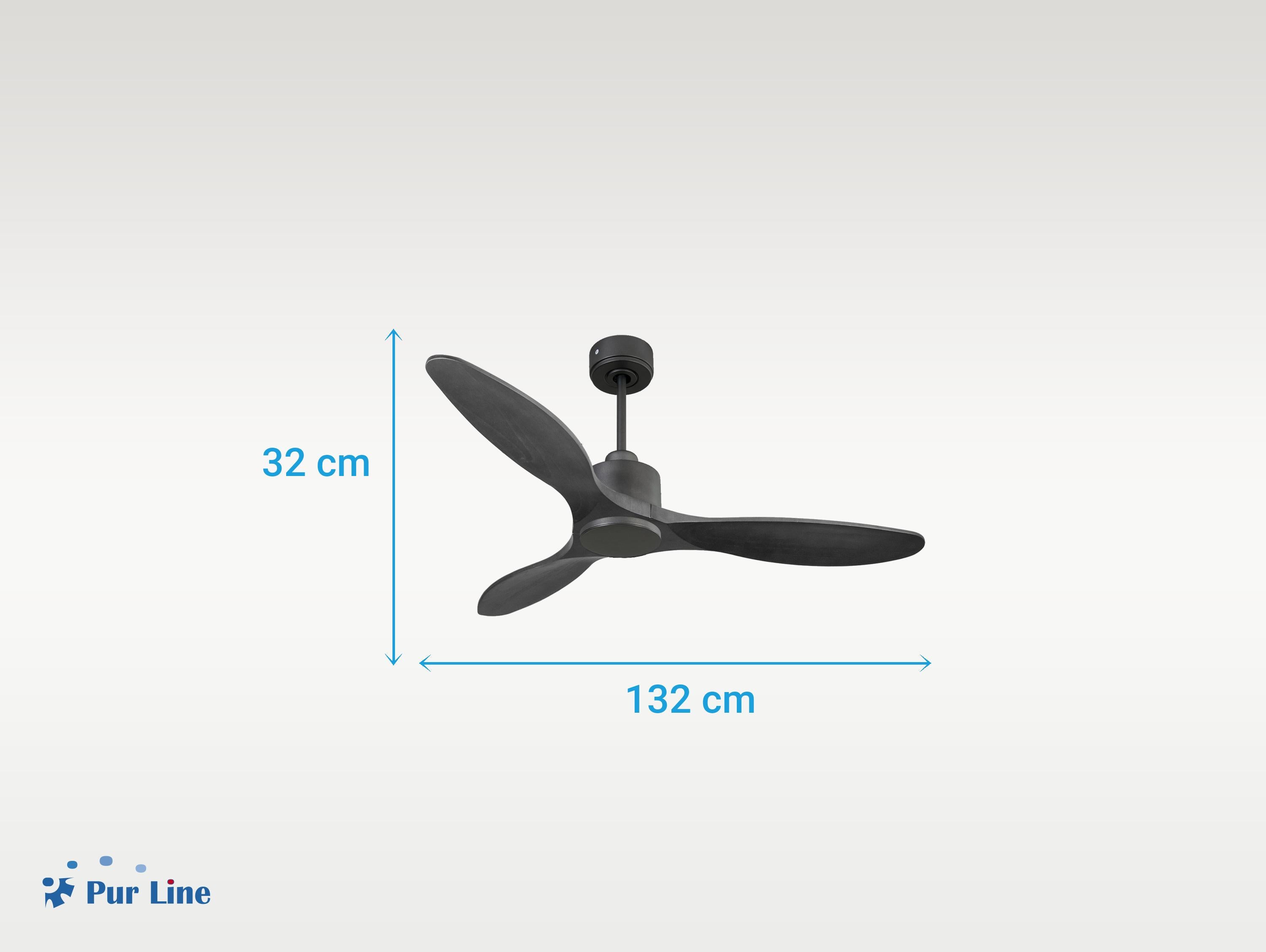 Ventilatore da soffitto Reversibile Termostato Wifi Motore CC Tetti inclinati Telecomando Hypersilence Memoria