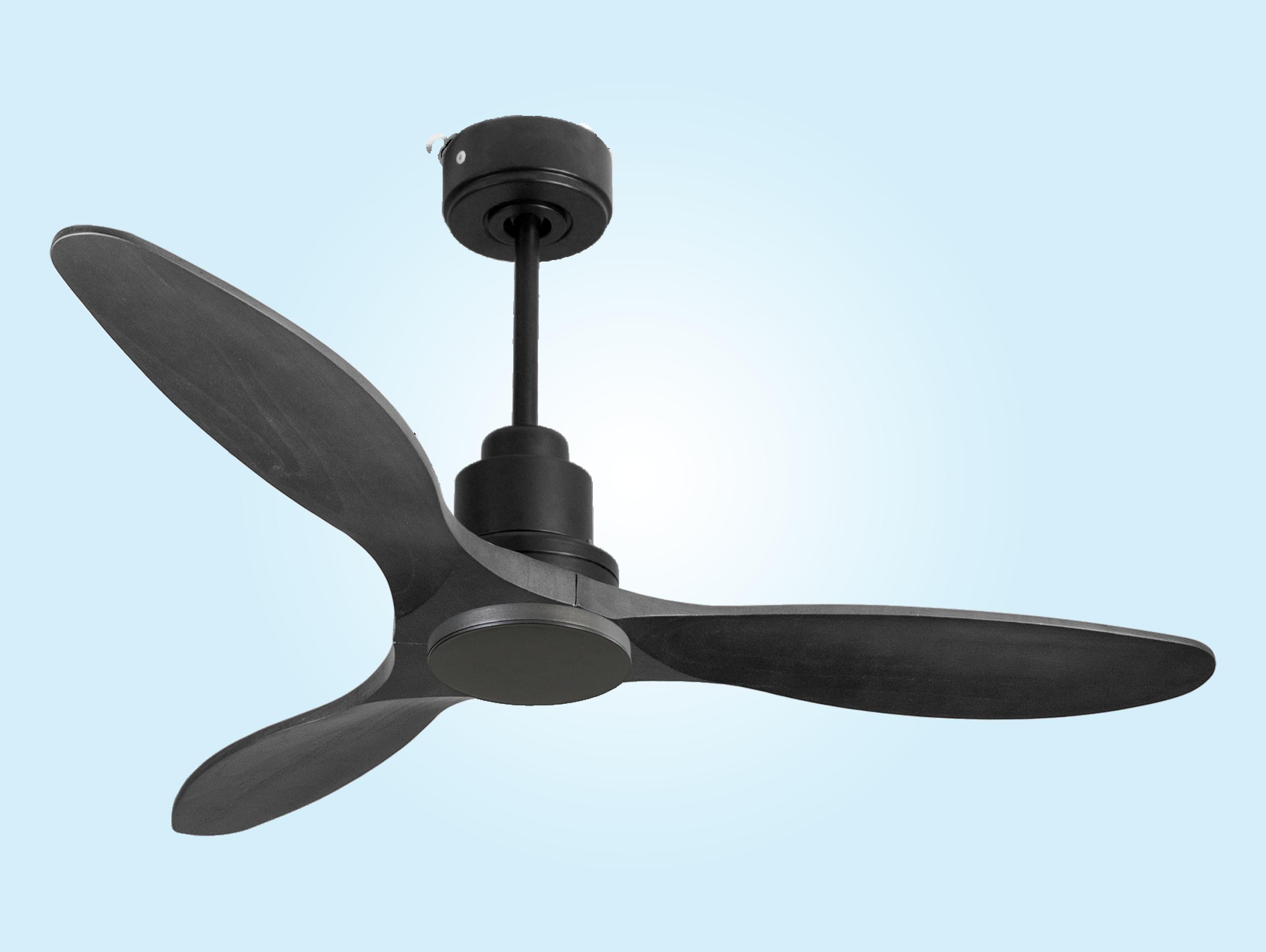 Ventilatore da soffitto Reversibile Termostato Wifi Motore CC Tetti inclinati Telecomando Hypersilence Memoria