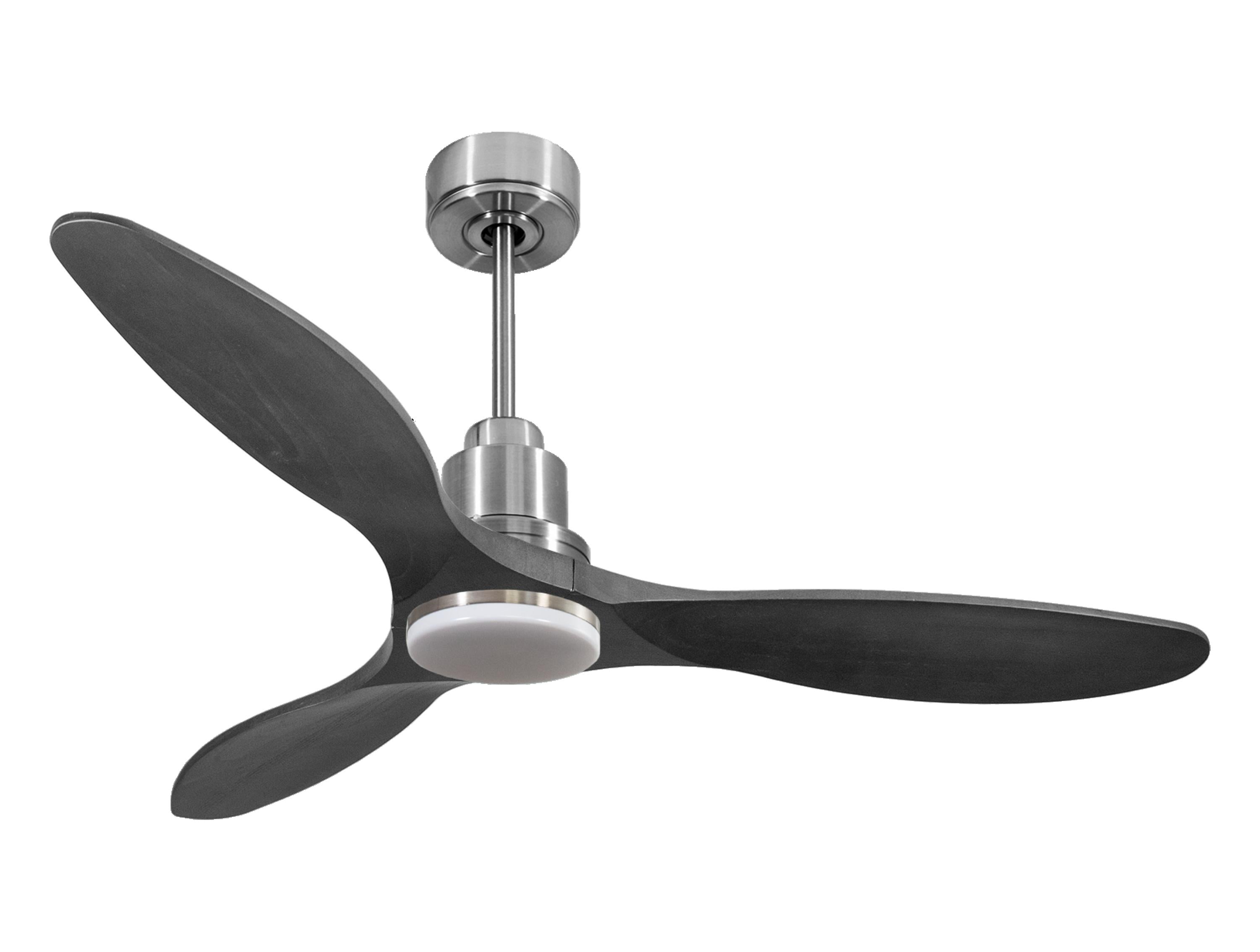 Ventilatore da soffitto Reversibile Termostato Dimmabile Wifi Motore CC Tetti inclinati Telecomando Luce a tre toni Hypersilence Memoria Shopify Vendible (AUTOMATICO)