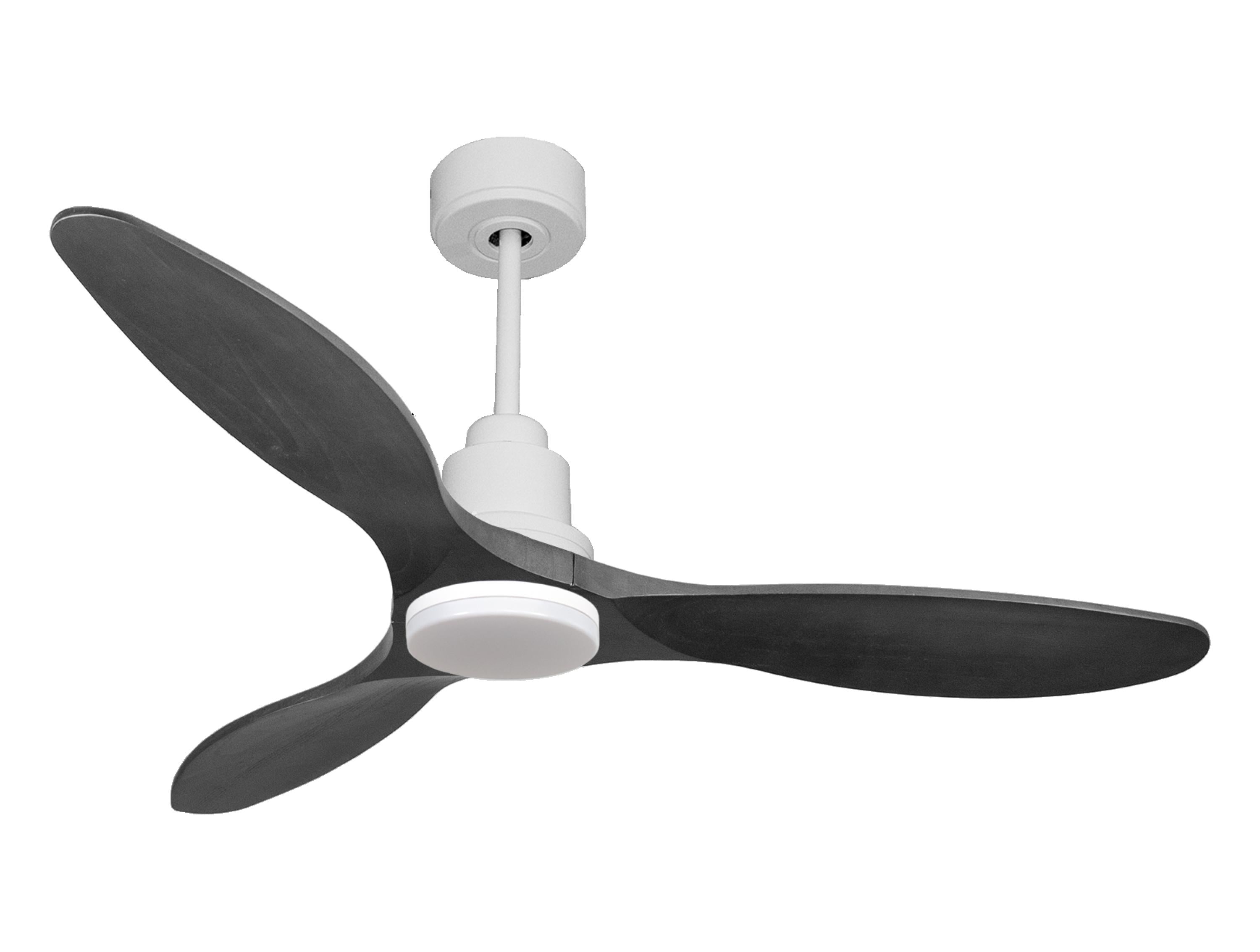 Ventilatore da soffitto Reversibile Termostato Dimmabile Wifi Motore CC Tetti inclinati Telecomando Luce a tre toni Hypersilence Memoria