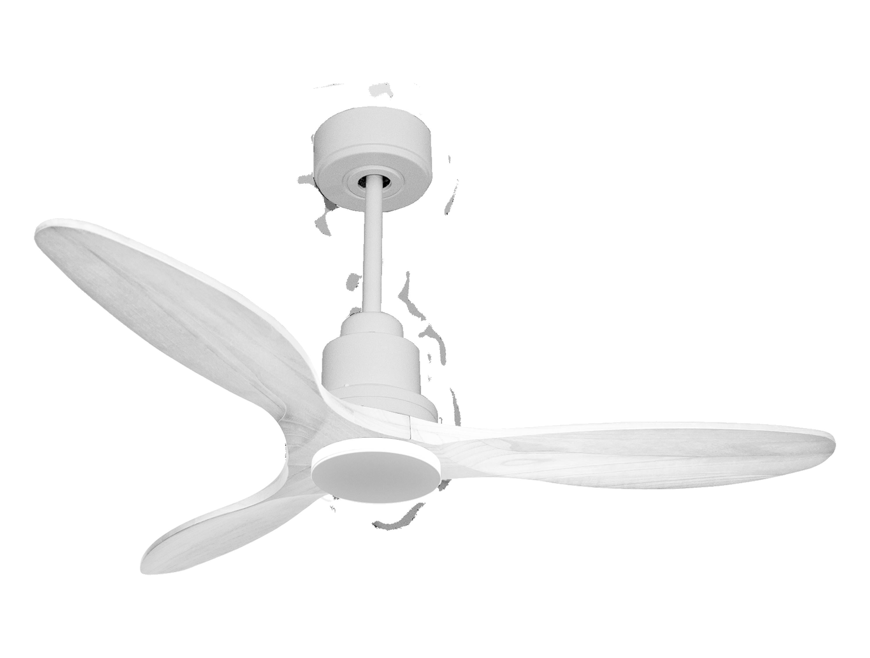 Ventilatore da soffitto Reversibile Termostato Wifi Motore CC Tetti inclinati Telecomando Hypersilence Memoria Shopify Vendible (AUTOMATICO)