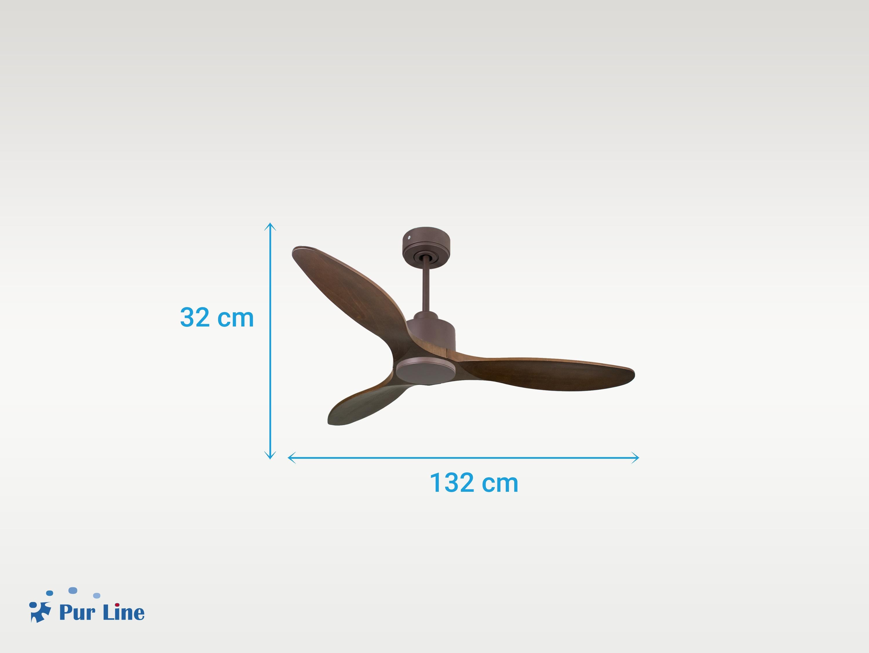 Ventilatore da soffitto Reversibile Termostato Wifi Motore CC Tetti inclinati Telecomando Hypersilence Memoria