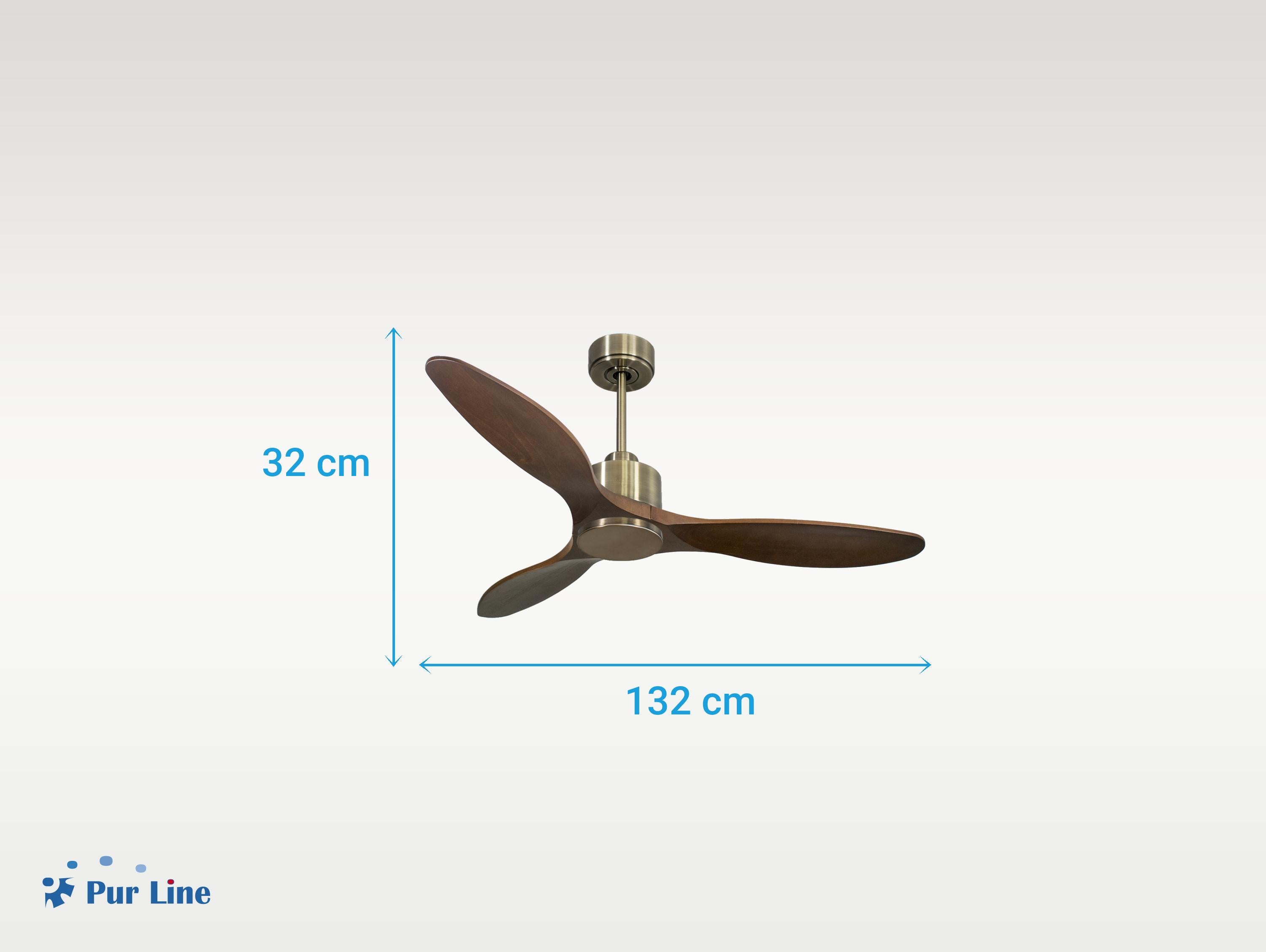 Ventilatore da soffitto Reversibile Termostato Wifi Motore CC Tetti inclinati Telecomando Hypersilence Memoria