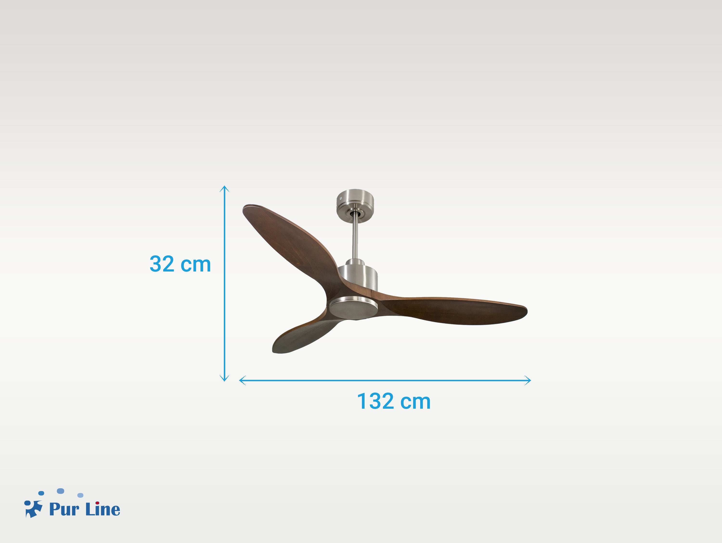 Ventilatore da soffitto Reversibile Termostato Wifi Motore CC Tetti inclinati Telecomando Hypersilence Memoria