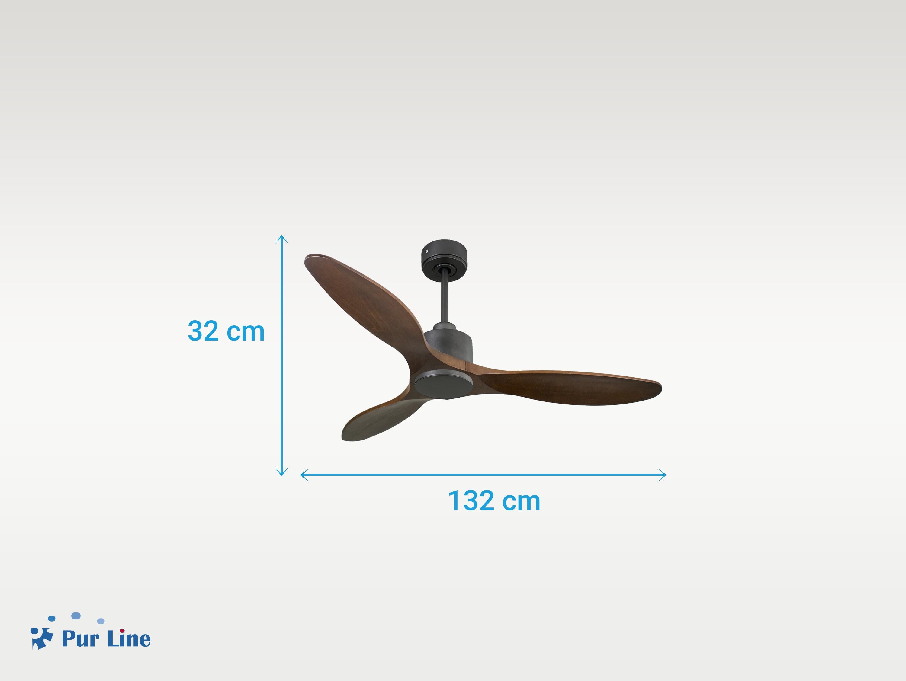 Ventilatore da soffitto Reversibile Termostato Wifi Motore CC Tetti inclinati Telecomando Hypersilence Memoria
