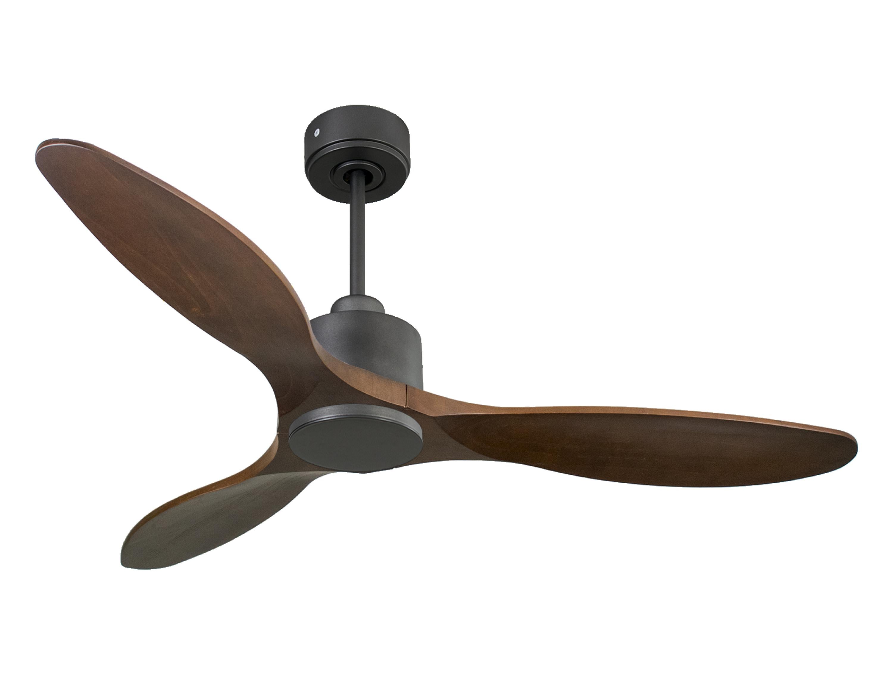 Ventilatore da soffitto Reversibile Termostato Wifi Motore CC Tetti inclinati Telecomando Hypersilence Memoria