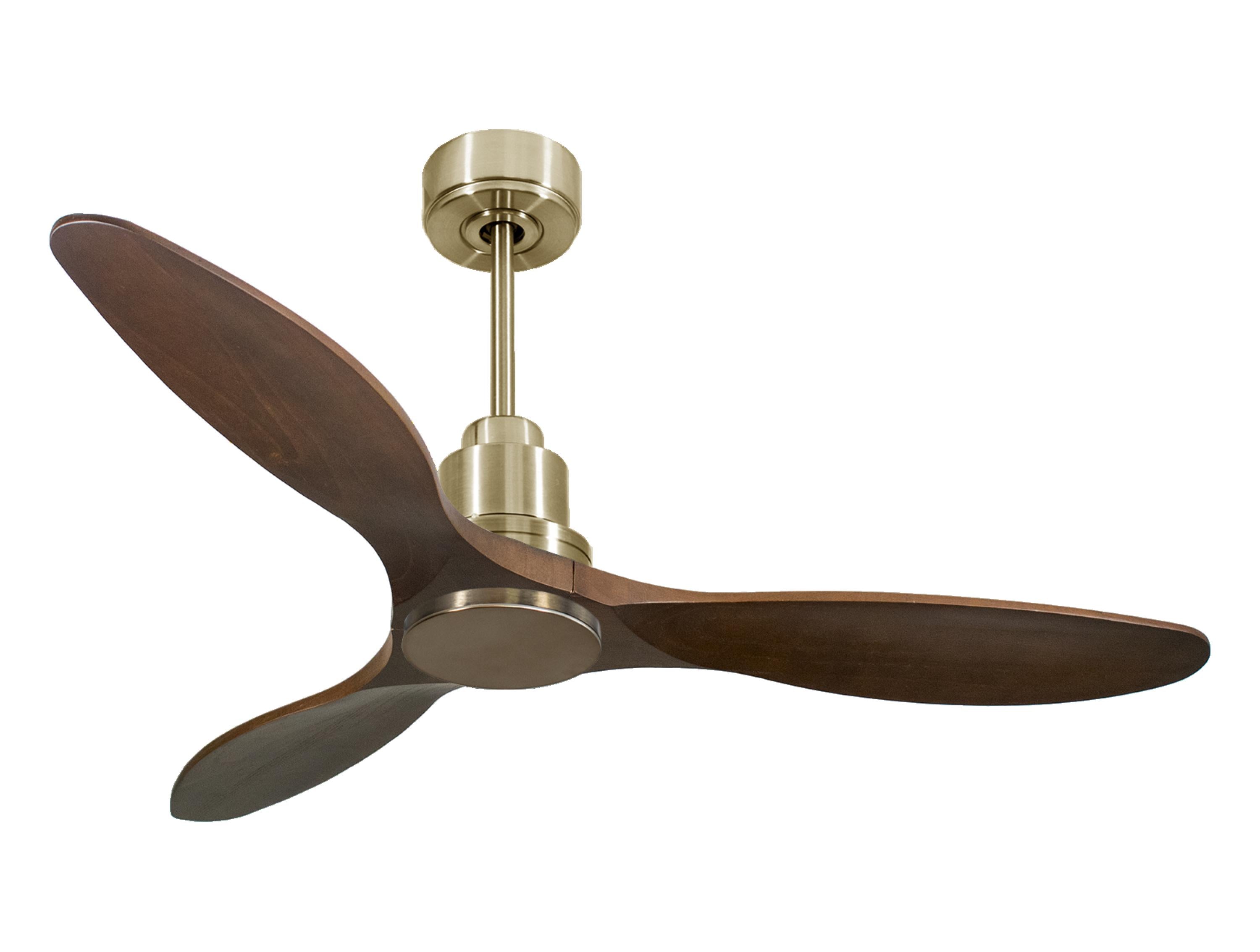 Ventilatore da soffitto Reversibile Termostato Wifi Motore CC Tetti inclinati Telecomando Hypersilence Memoria