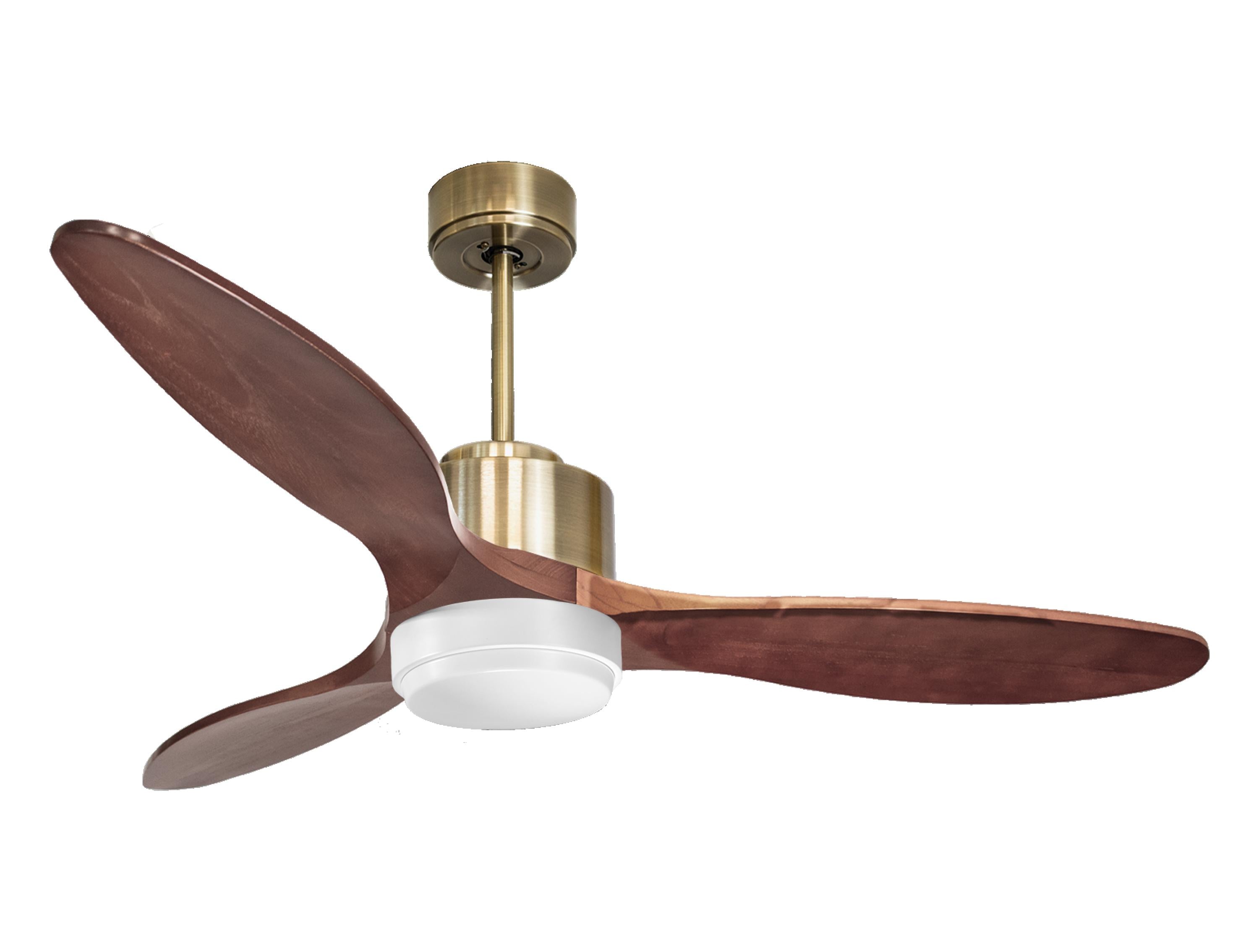 Ventilatore da soffitto Wifi Motore CC Telecomando Luce a tre toni Hypersilence Memoria