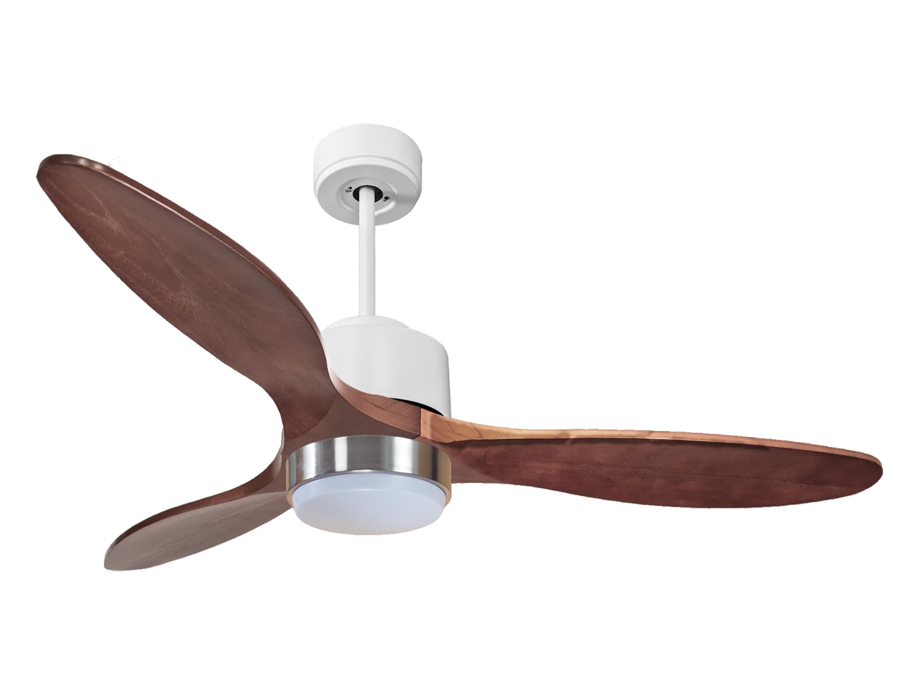 Ventilatore da soffitto Wifi Motore CC Telecomando Luce a tre toni Hypersilence Memoria