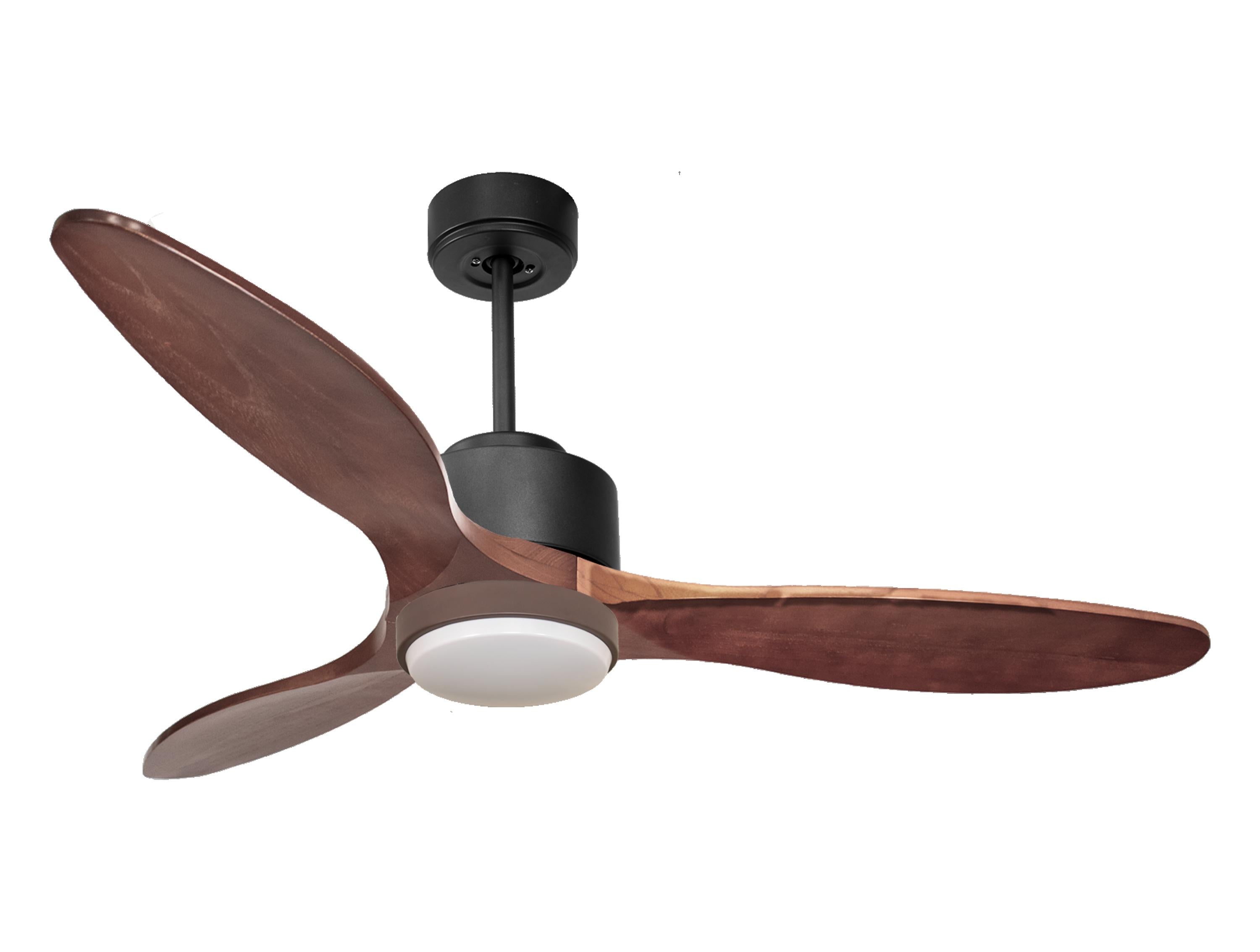 Ventilatore da soffitto Wifi Motore CC Telecomando Luce a tre toni Hypersilence Memoria