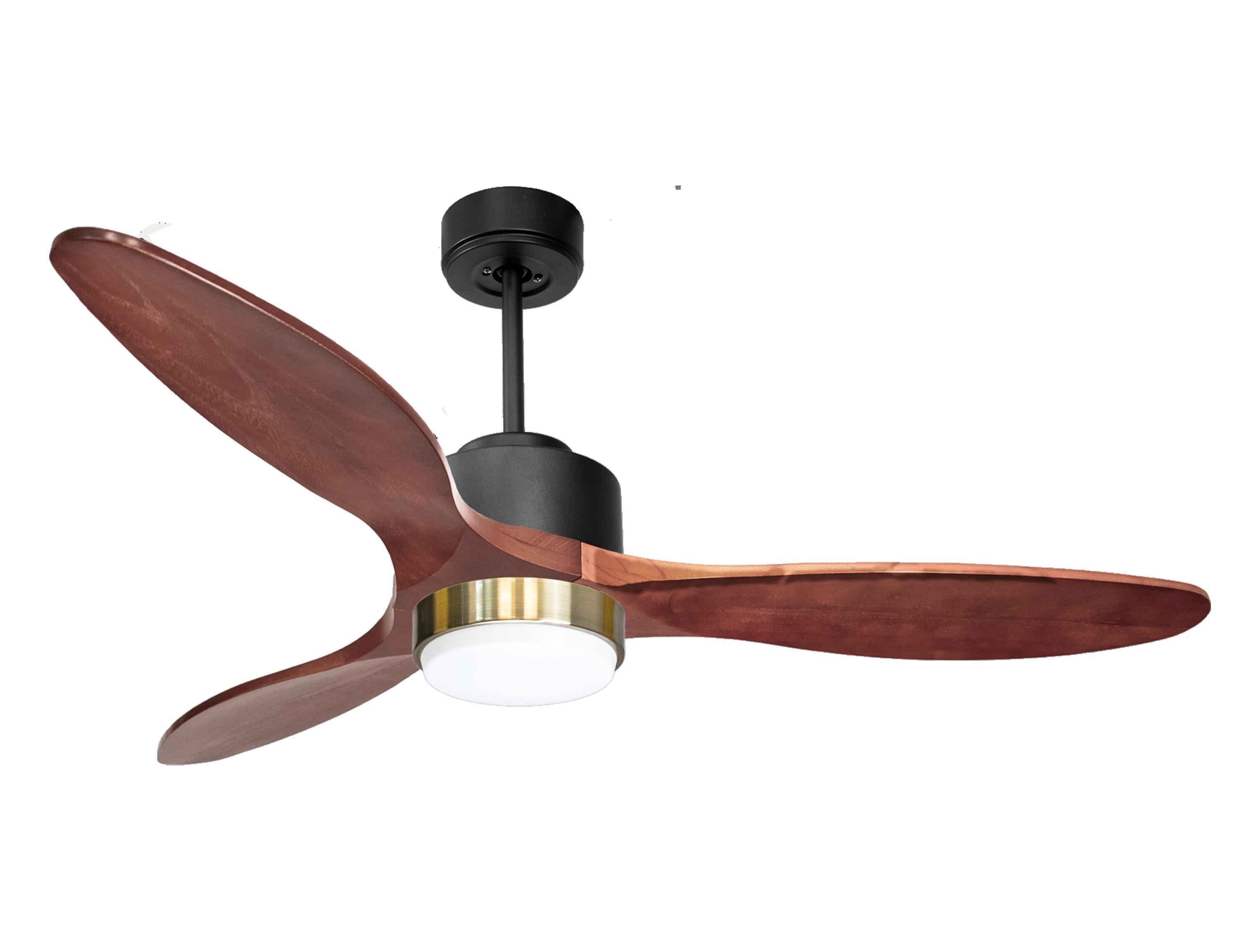 Ventilatore da soffitto Wifi Motore CC Telecomando Luce a tre toni Hypersilence Memoria